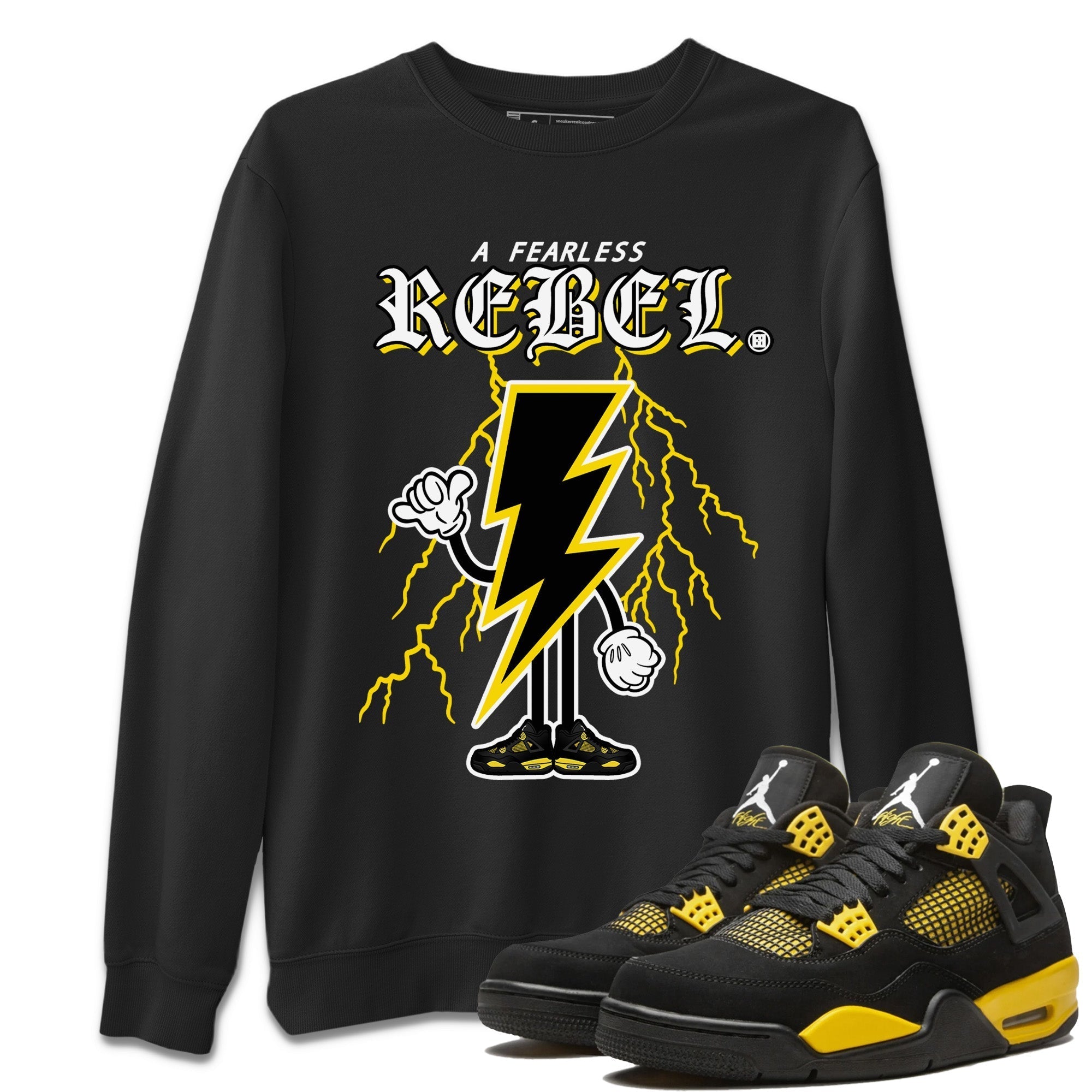 Fearless Rebel Unisex Tops - Air Jordan 4 Thunder