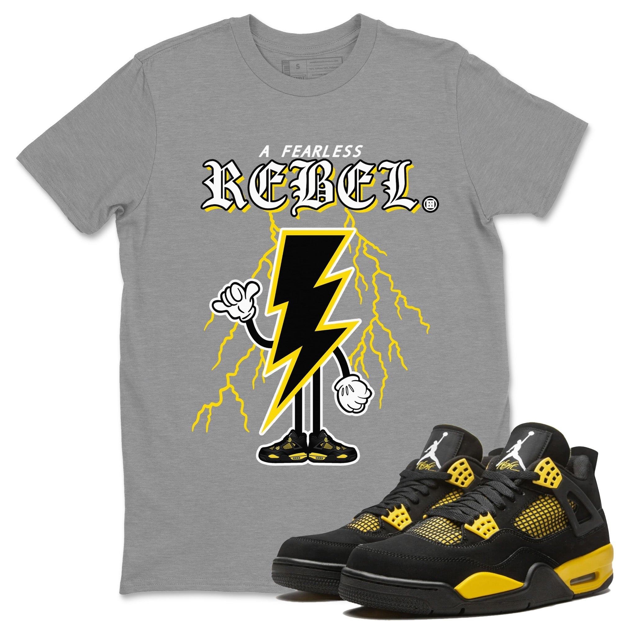 Fearless Rebel Unisex Tops - Air Jordan 4 Thunder