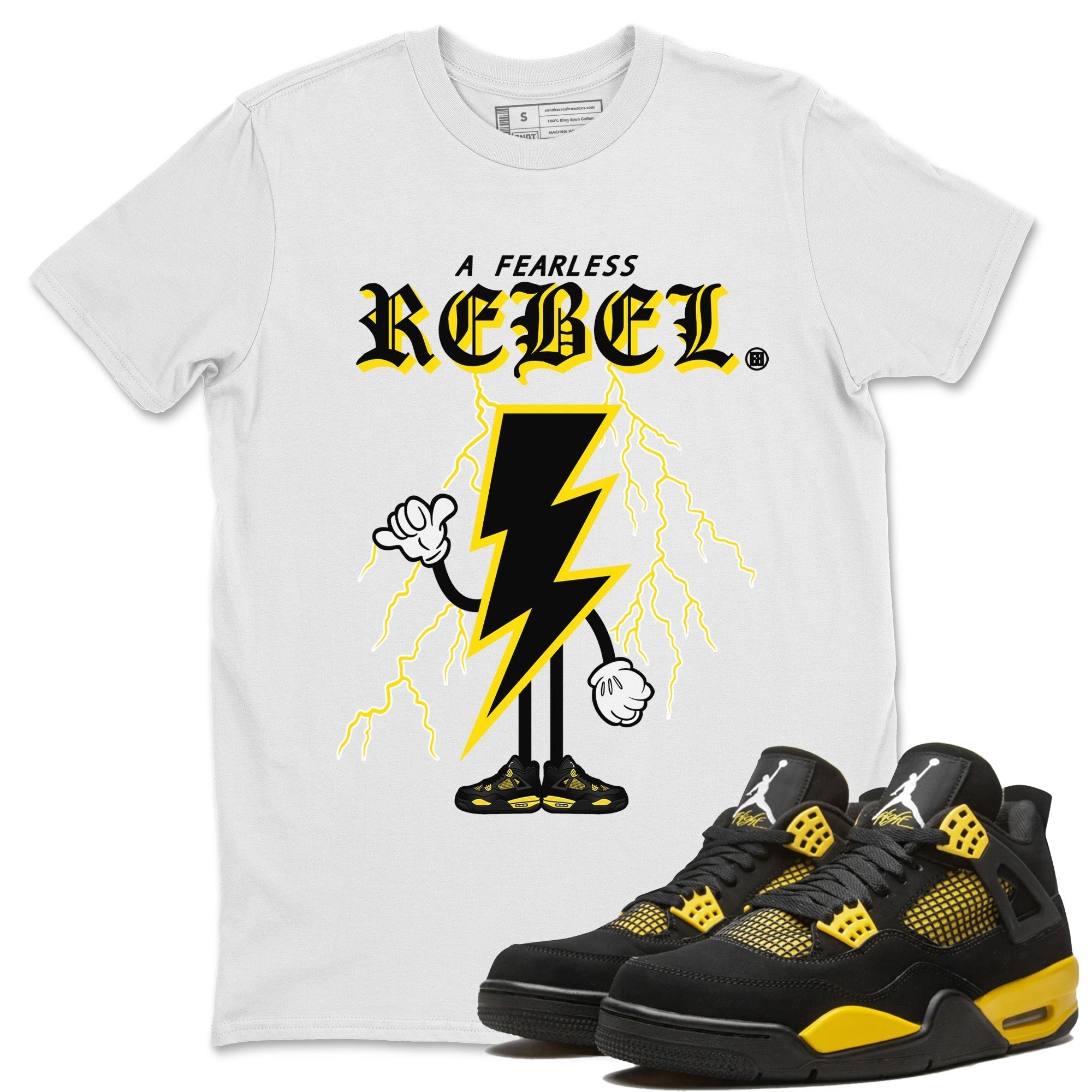 Fearless Rebel Unisex Tops - Air Jordan 4 Thunder