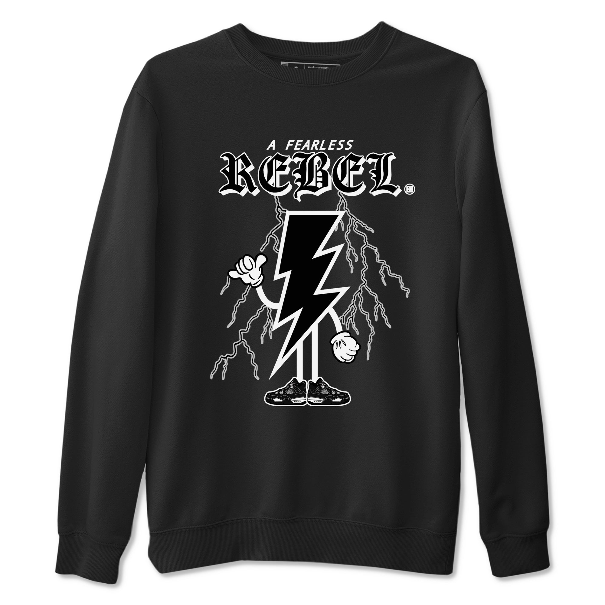 Fearless Rebel snkmatch Tees - Air Jordan 4 White Thunder