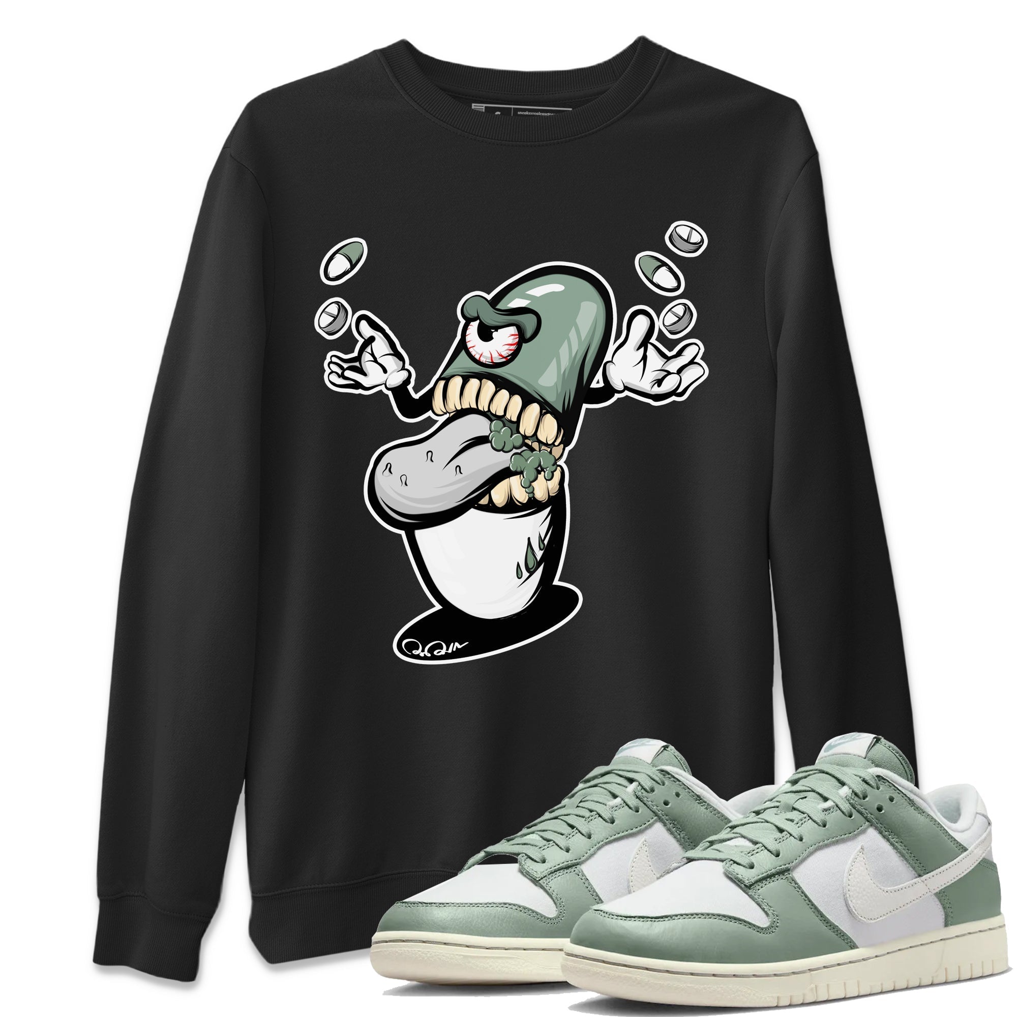 Pill Monster Unisex Tops - Dunk Mica Green