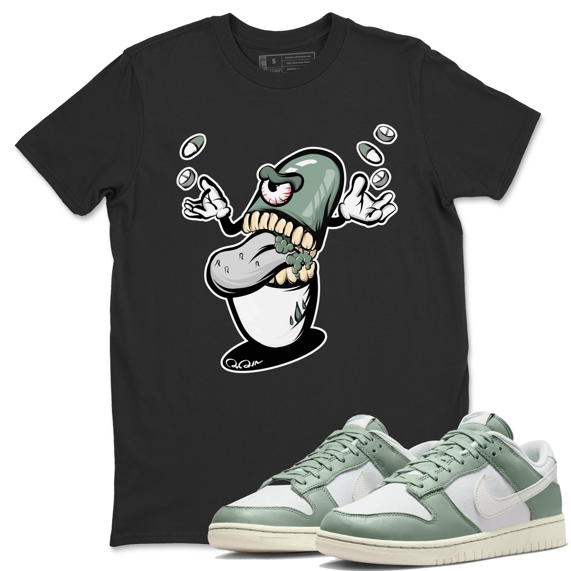 Pill Monster Unisex Tops - Dunk Mica Green