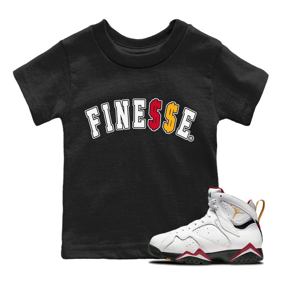 Finesse Kids Tops - Air Jordan 7 Cardinal