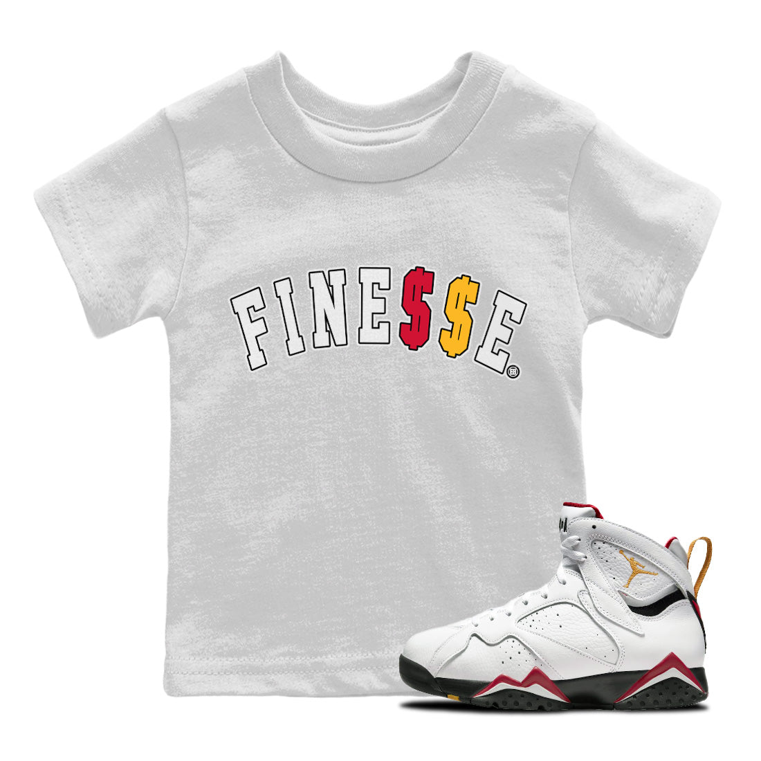 Finesse Kids Tops - Air Jordan 7 Cardinal