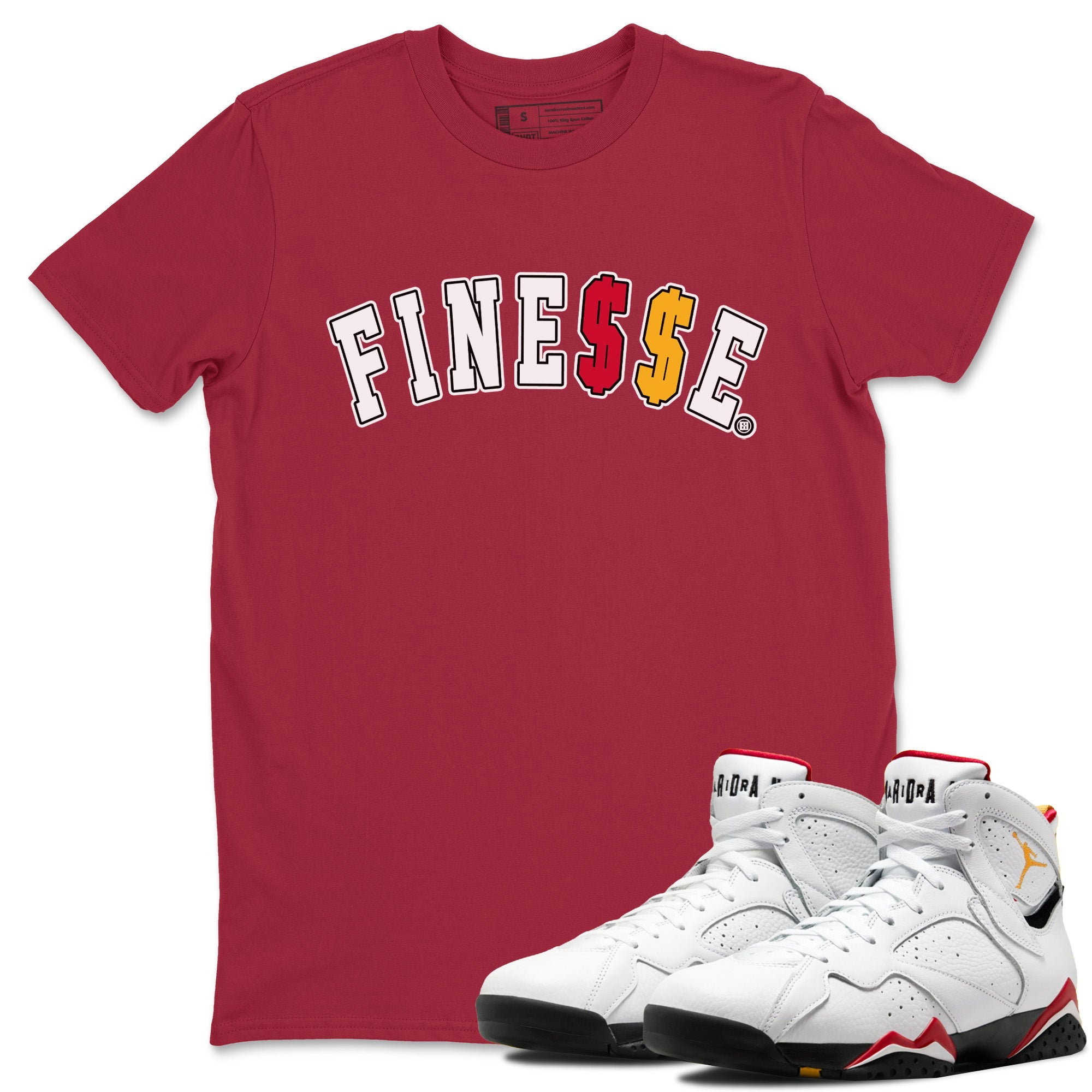Finesse Unisex Tops - Air Jordan 7 Cardinal