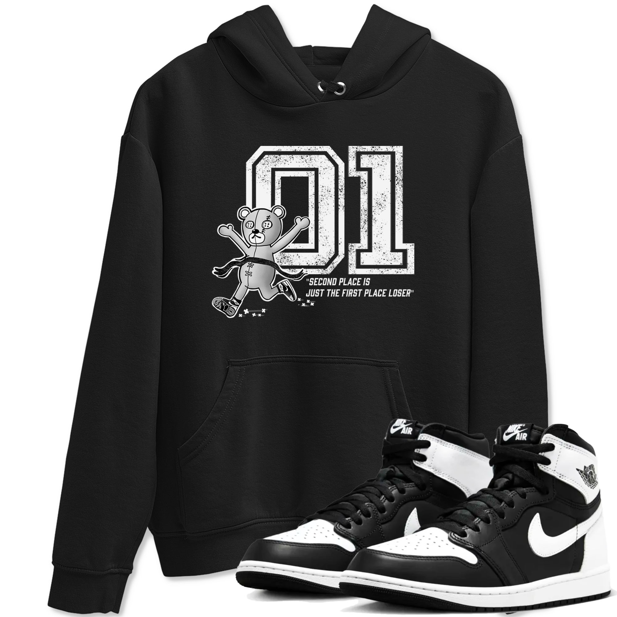 First Place Winner snkmatch Tees - Air Jordan 1 Black White