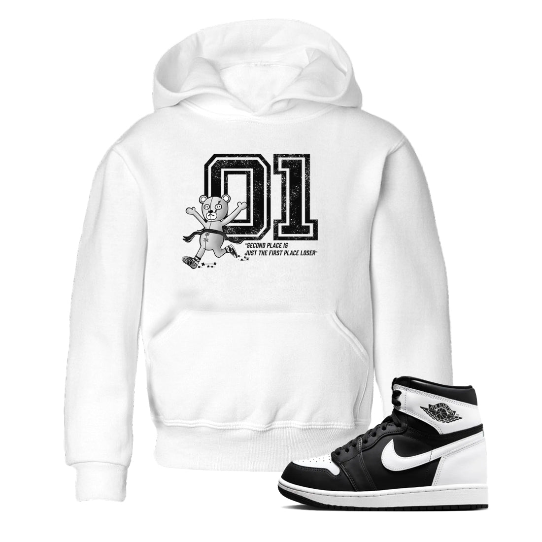 First Place Winner snkmatch Tees Kids - Air Jordan 1 Black White