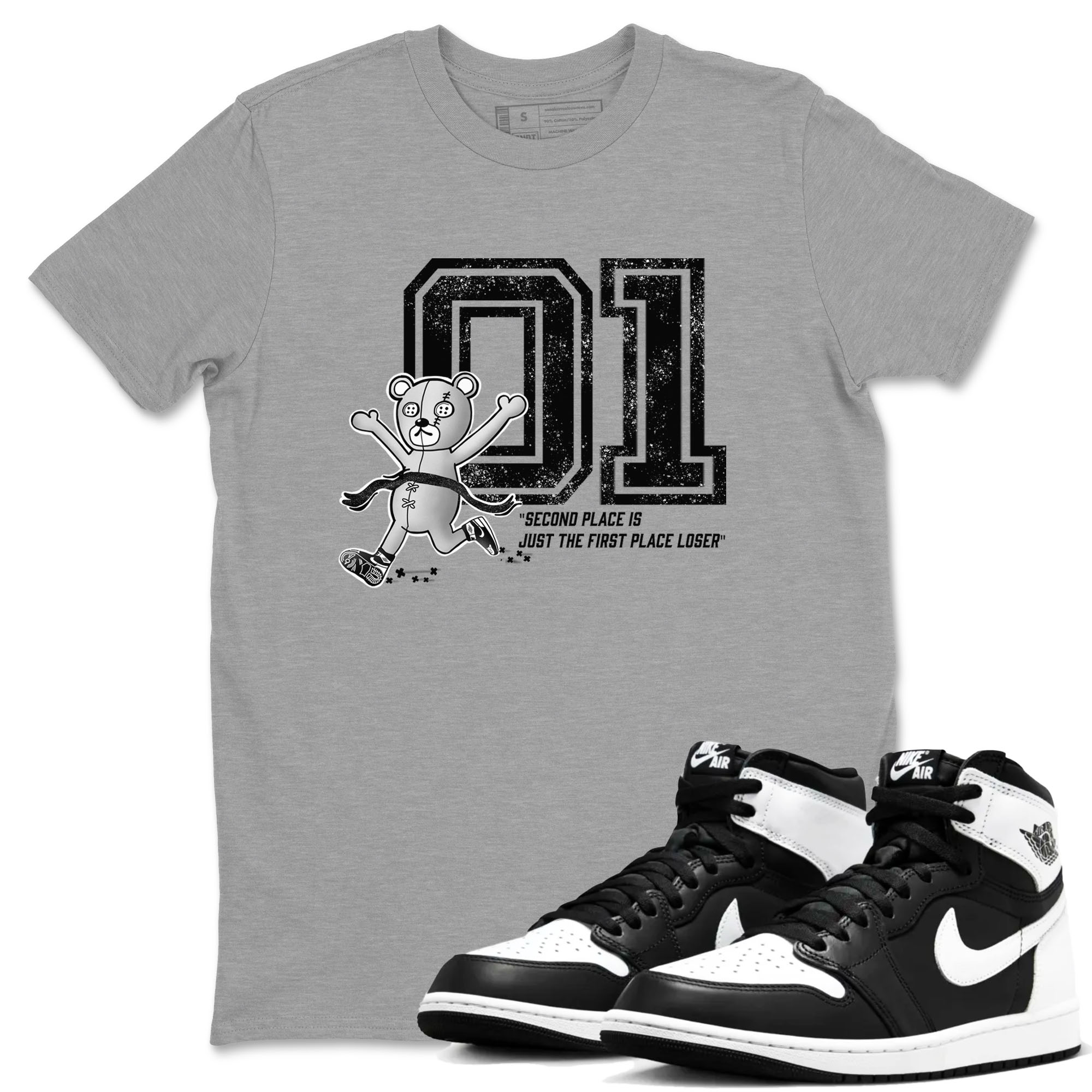 First Place Winner snkmatch Tees - Air Jordan 1 Black White