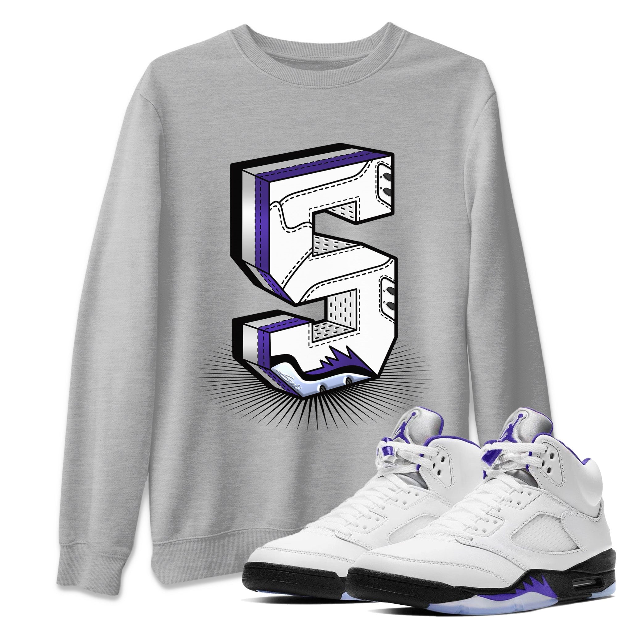 Five Statue Unisex Tops - Air Jordan 5 Concord