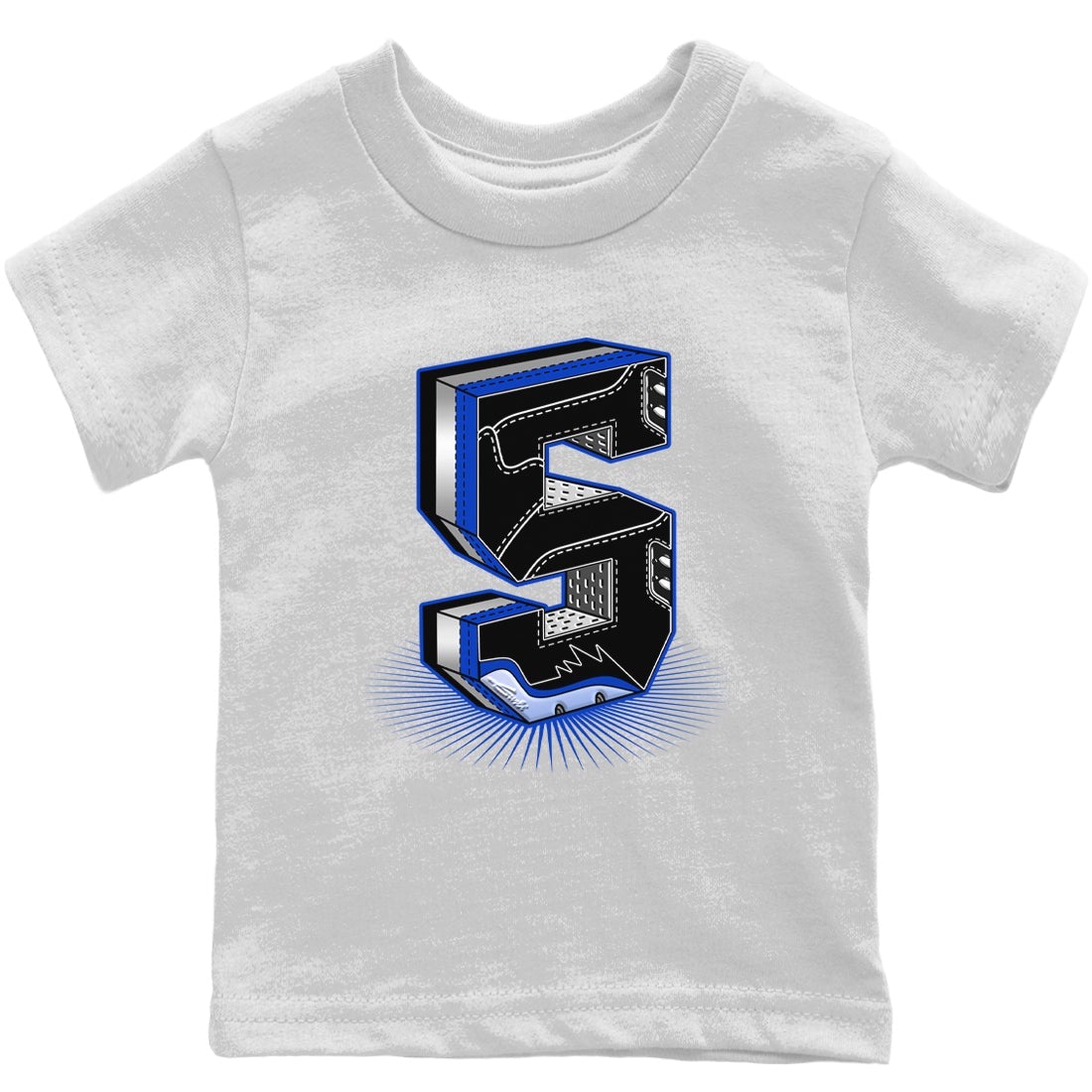 Five Statue Kids Tops - Air Jordan 5 Racer Blue