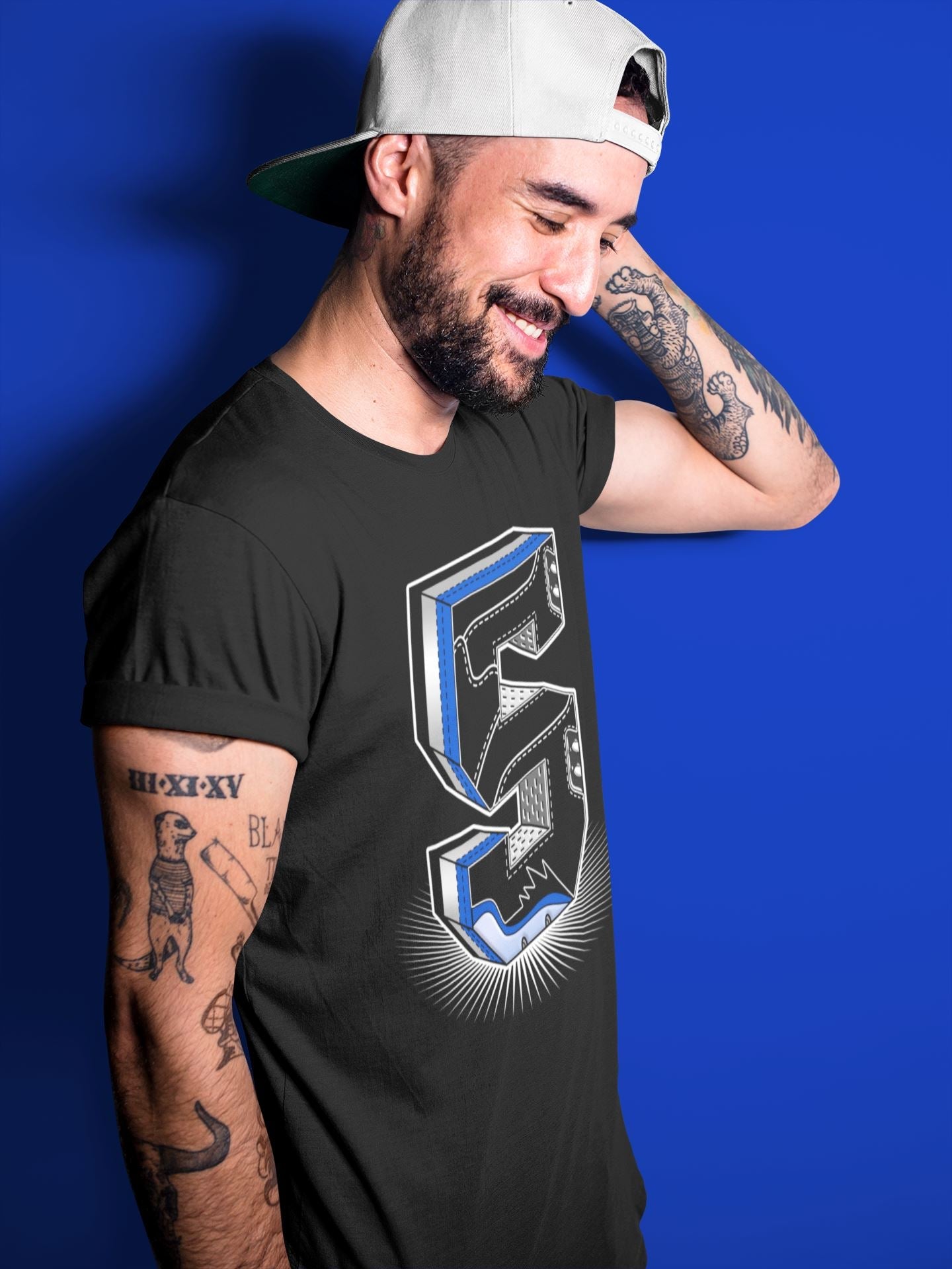 Five Statue Unisex Tops - Air Jordan 5 Racer Blue