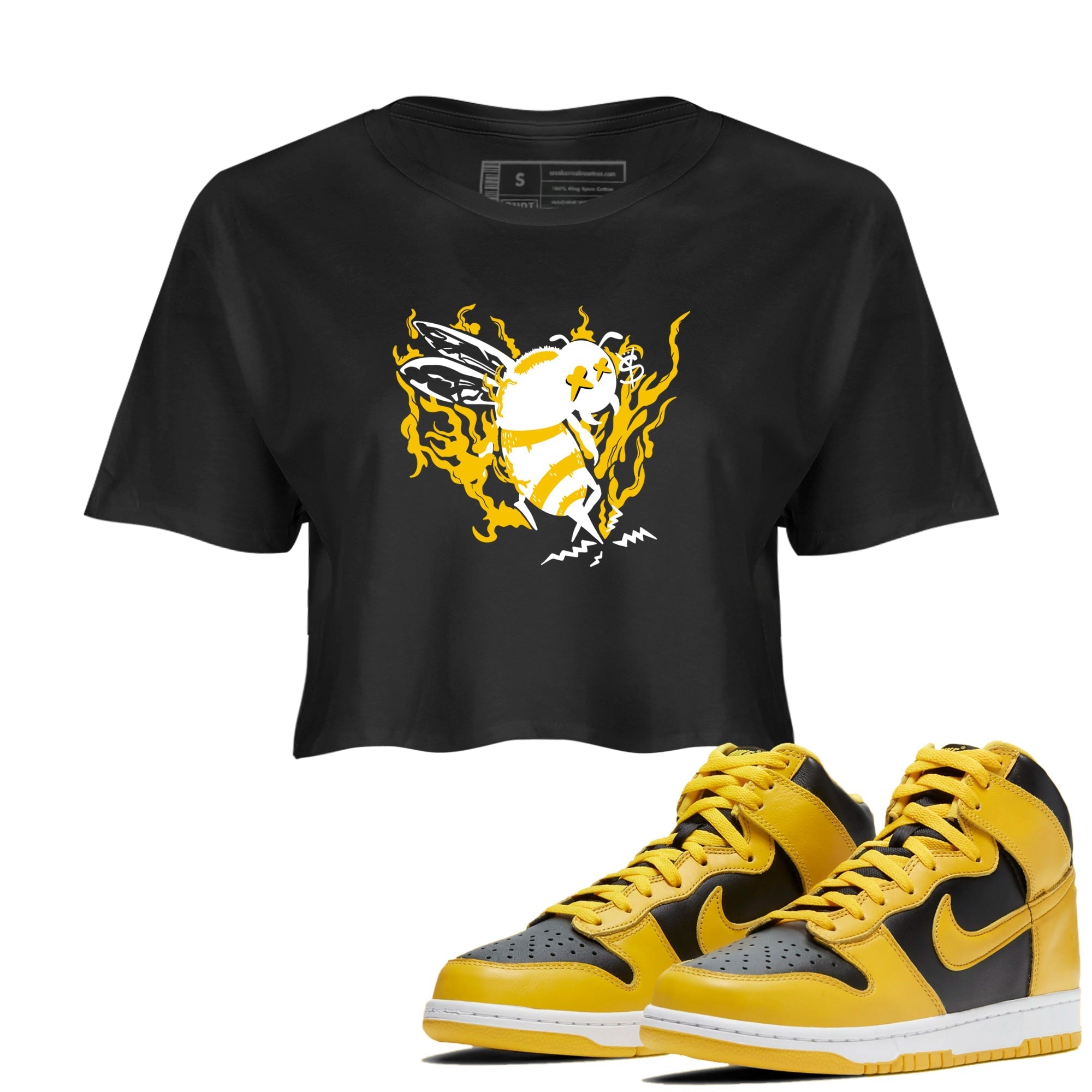 Flame Bee snkmatch Women's Top - Dunk High Pollen