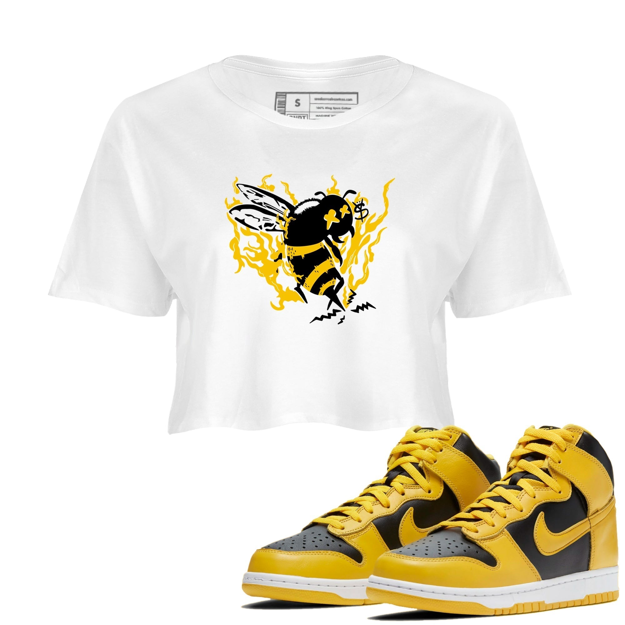 Flame Bee snkmatch Women's Top - Dunk High Pollen