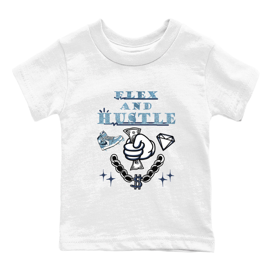 Flex And Hustle snkmatch Tees Kids - Air Jordan 1 Denim 2024