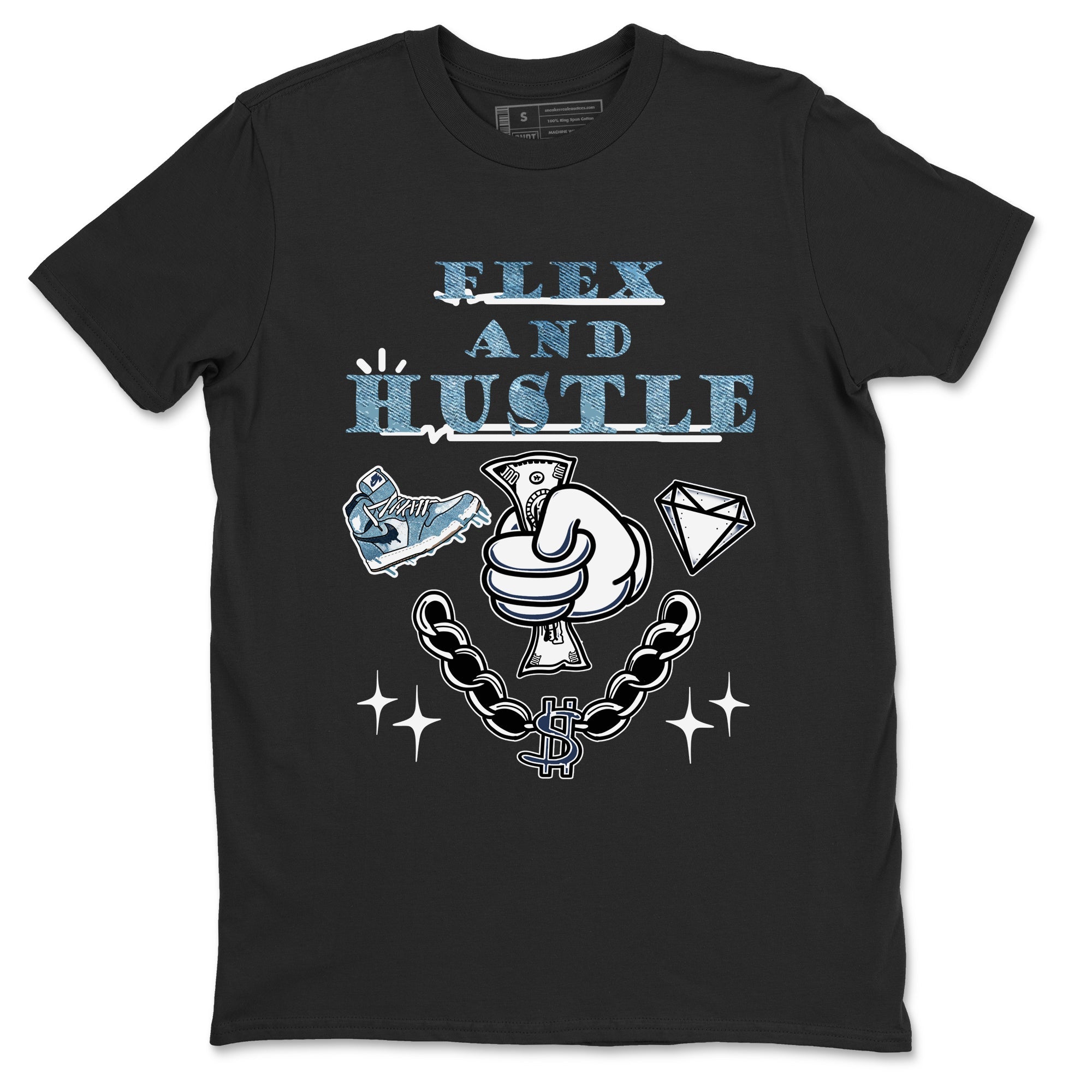 Flex And Hustle snkmatch Tees - Air Jordan 1 Denim 2024
