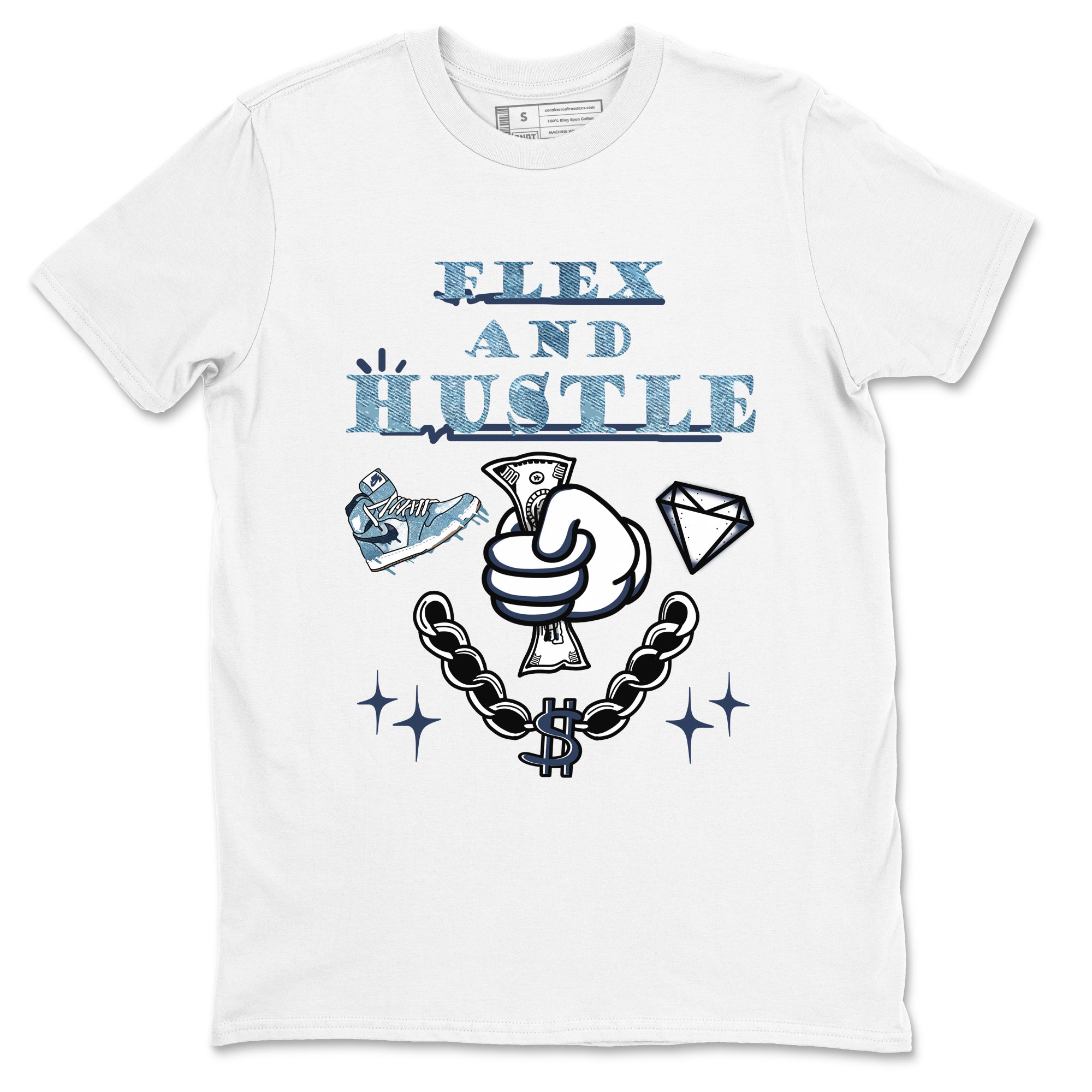 Flex And Hustle snkmatch Tees - Air Jordan 1 Denim 2024