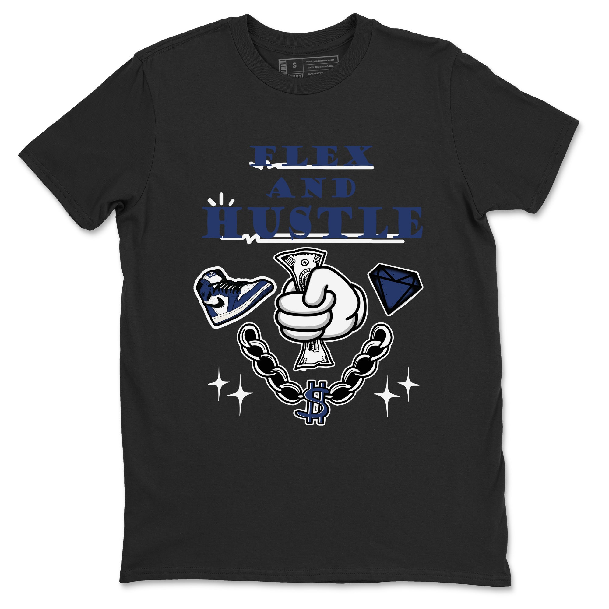 Flex And Hustle snkmatch Tees - Air Jordan 1 Midnight Navy