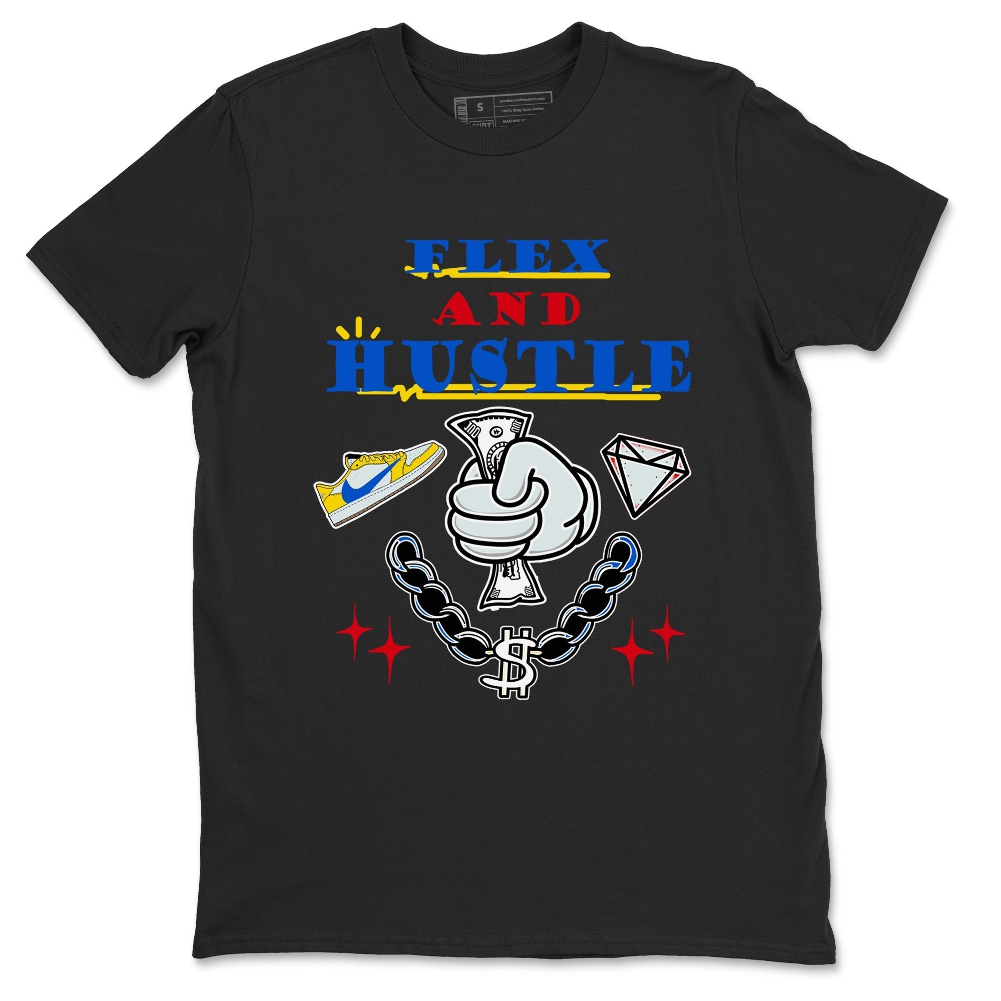 Flex And Hustle snkmatch Tees - Air Jordan 1 Travis Scott Canary