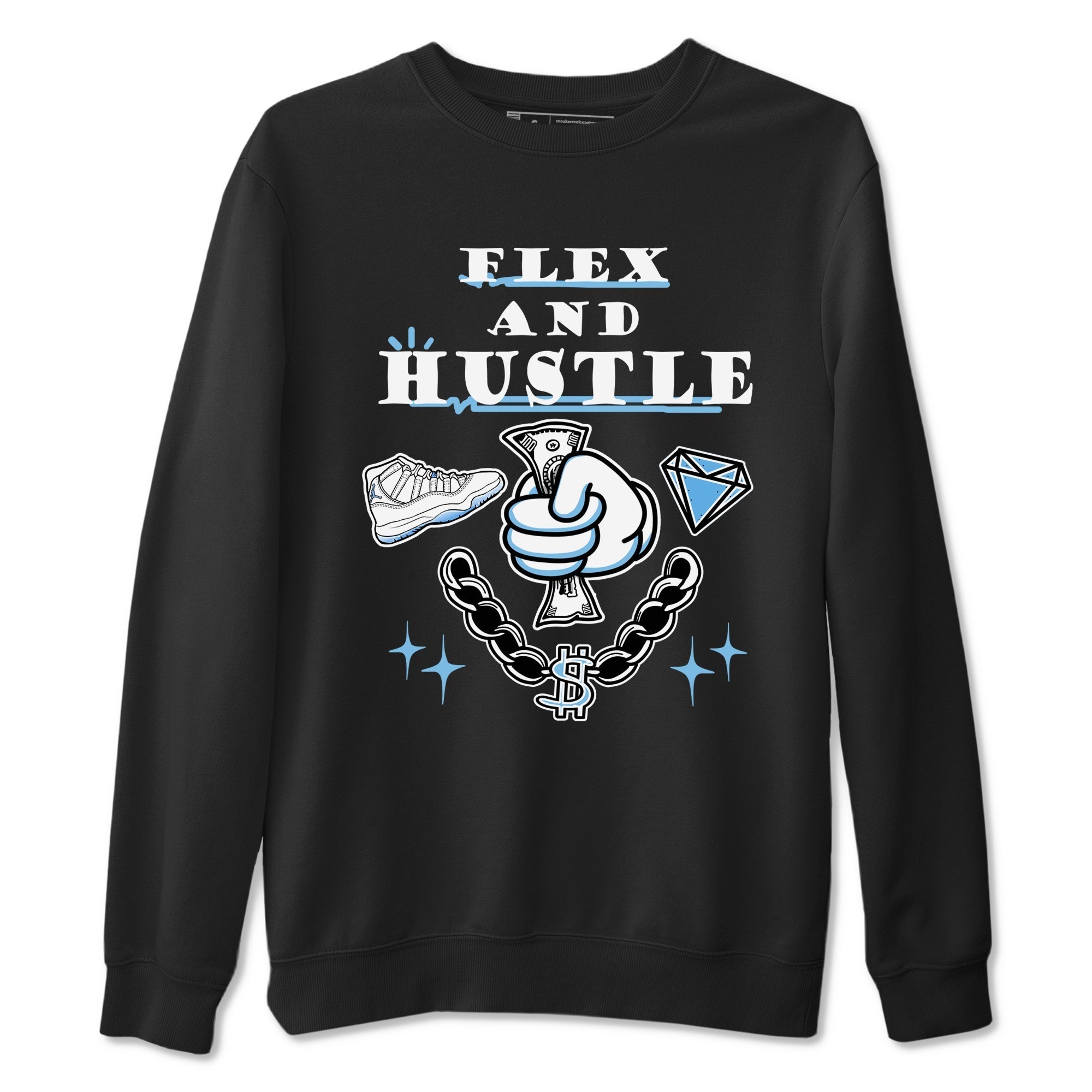 Flex And Hustle snkmatch Tees - Air Jordan 11 Legend Blue