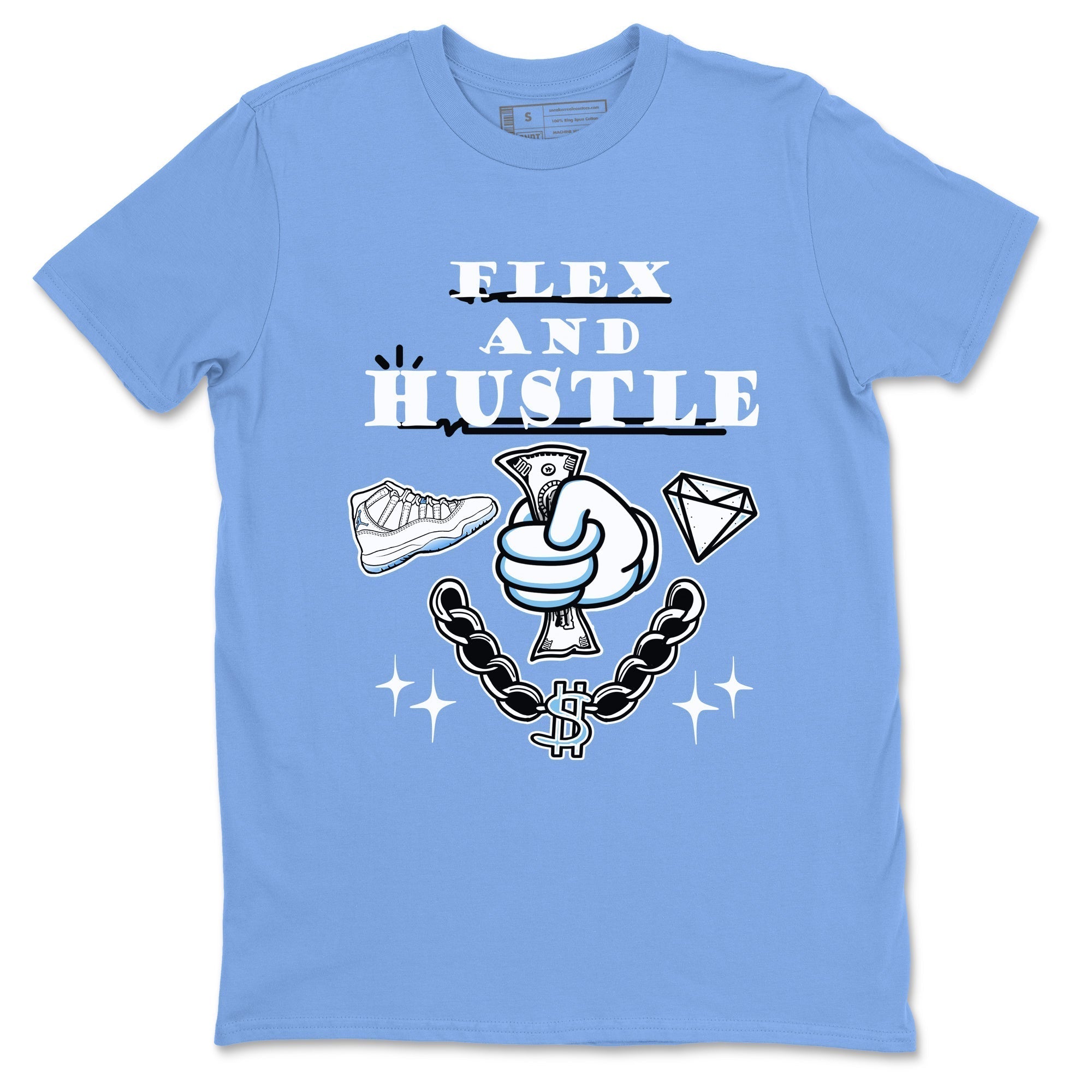 Flex And Hustle snkmatch Tees - Air Jordan 11 Legend Blue