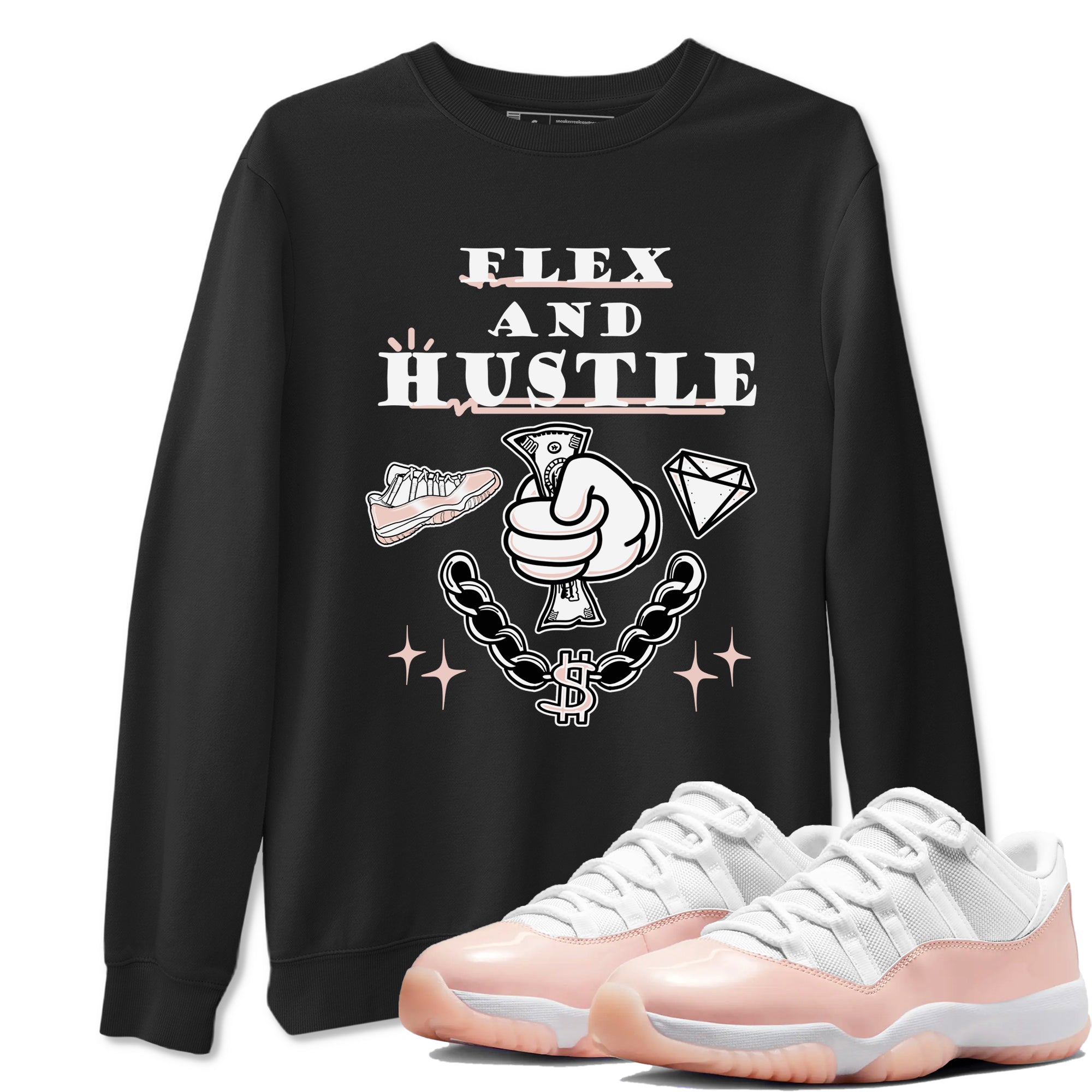 Flex And Hustle snkmatch Tees - Air Jordan 11 Legend Pink