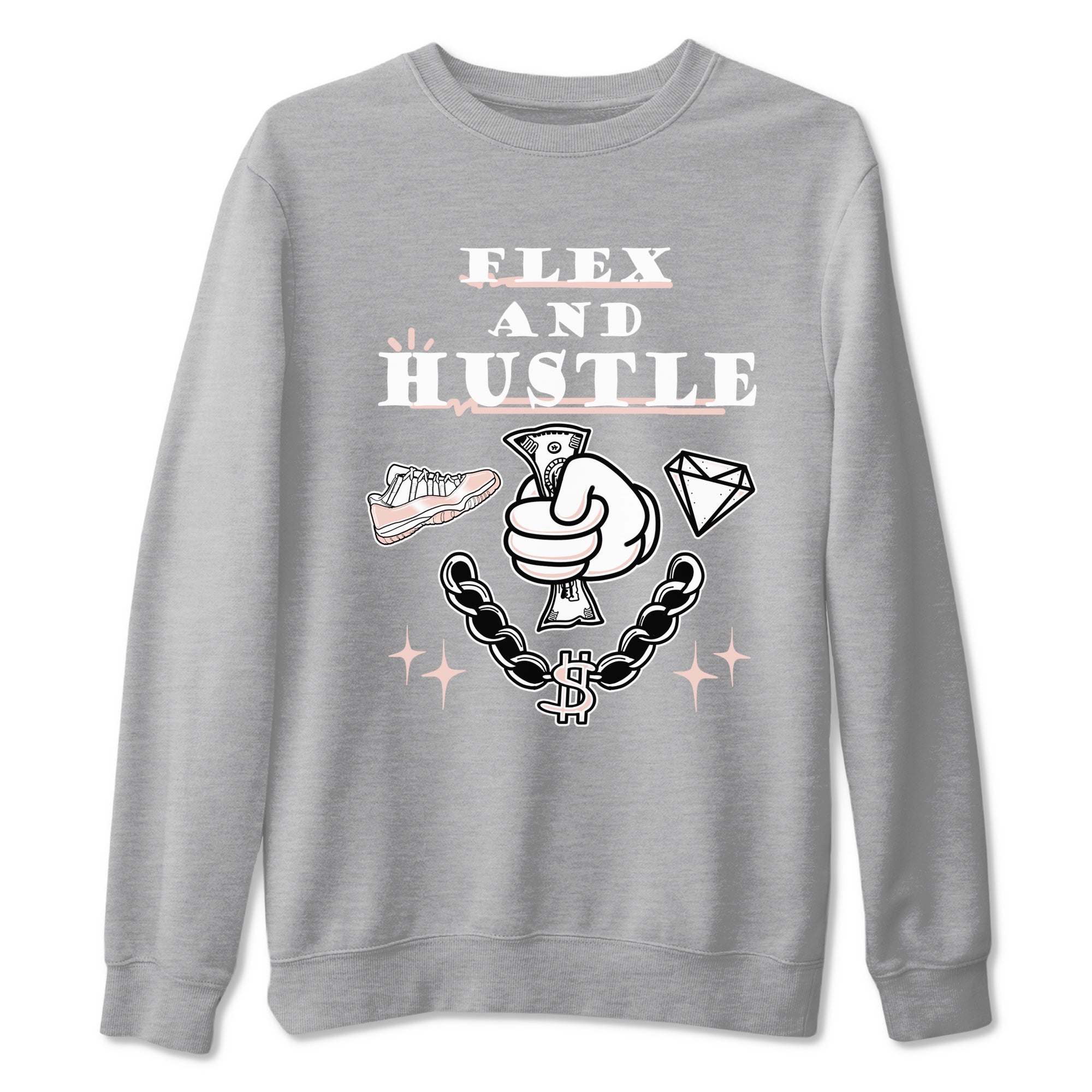 Flex And Hustle snkmatch Tees - Air Jordan 11 Legend Pink