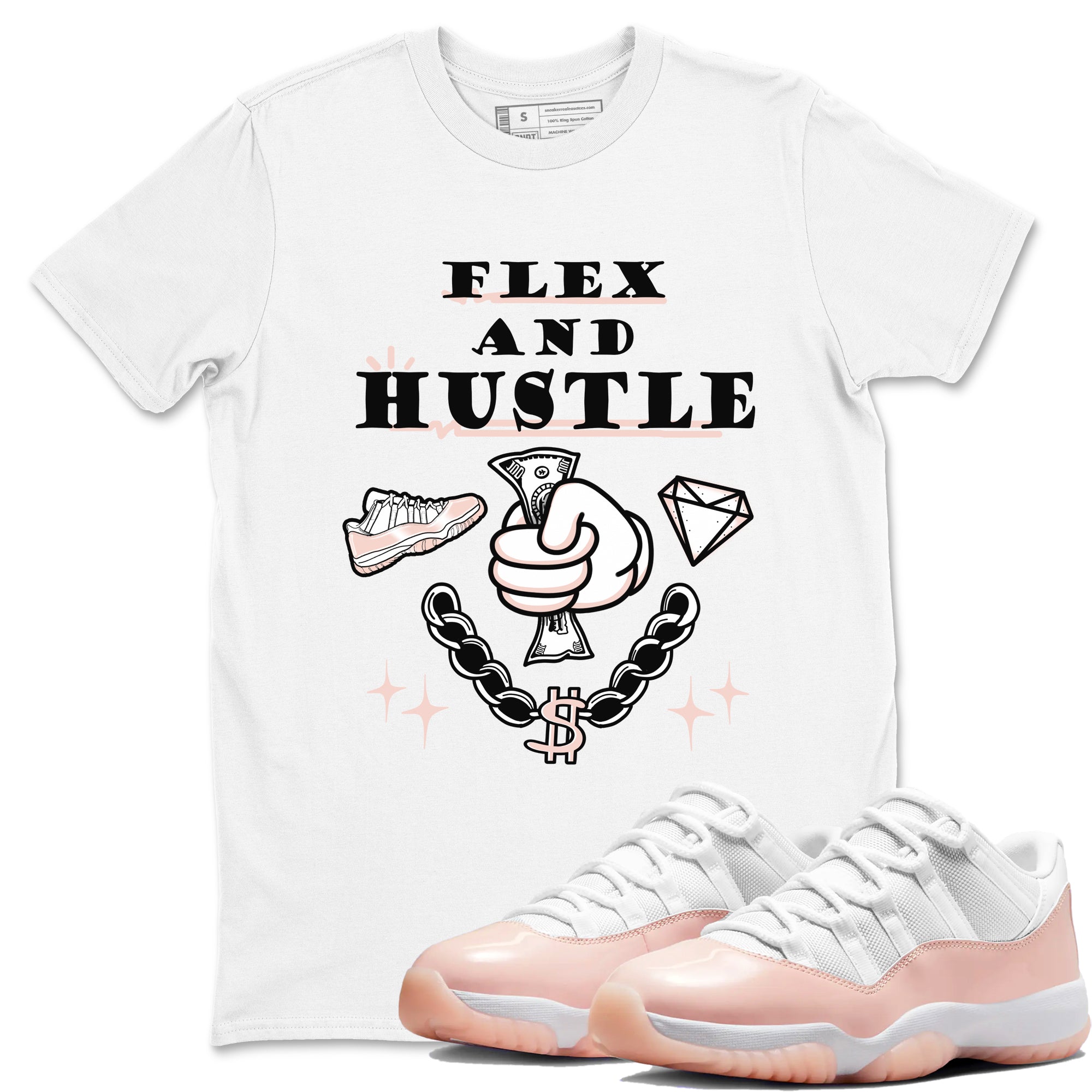 Flex And Hustle snkmatch Tees - Air Jordan 11 Legend Pink