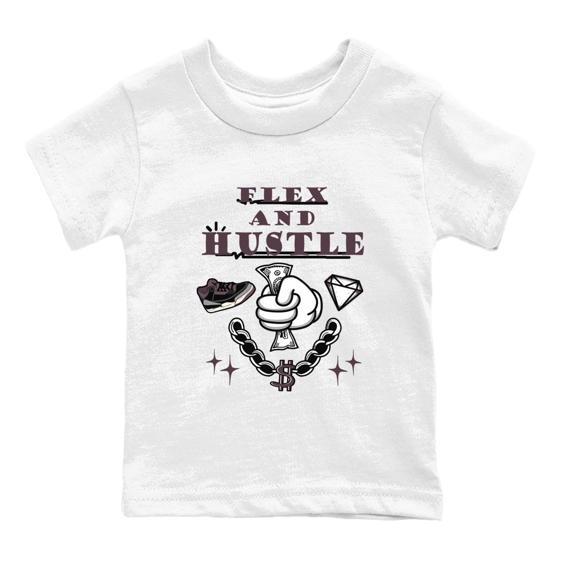 Flex And Hustle snkmatch Tees Kids - Air Jordan 3 A Ma Maniere x Black