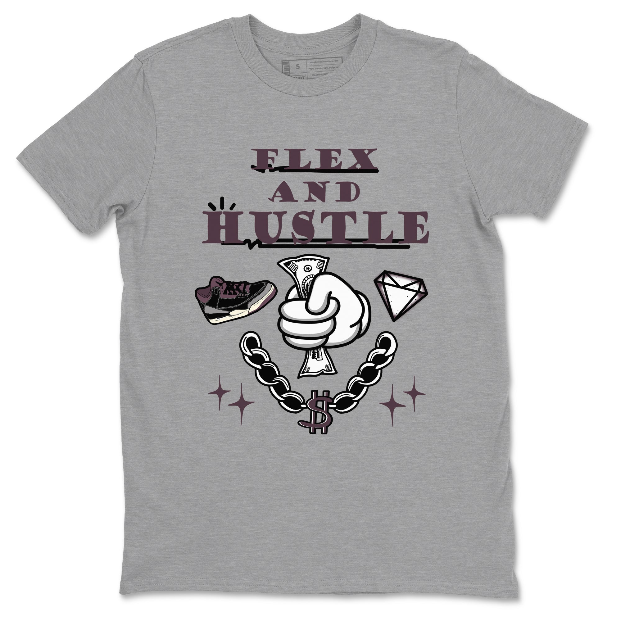 Flex And Hustle snkmatch Tees - Air Jordan 3 A Ma Maniere x Black