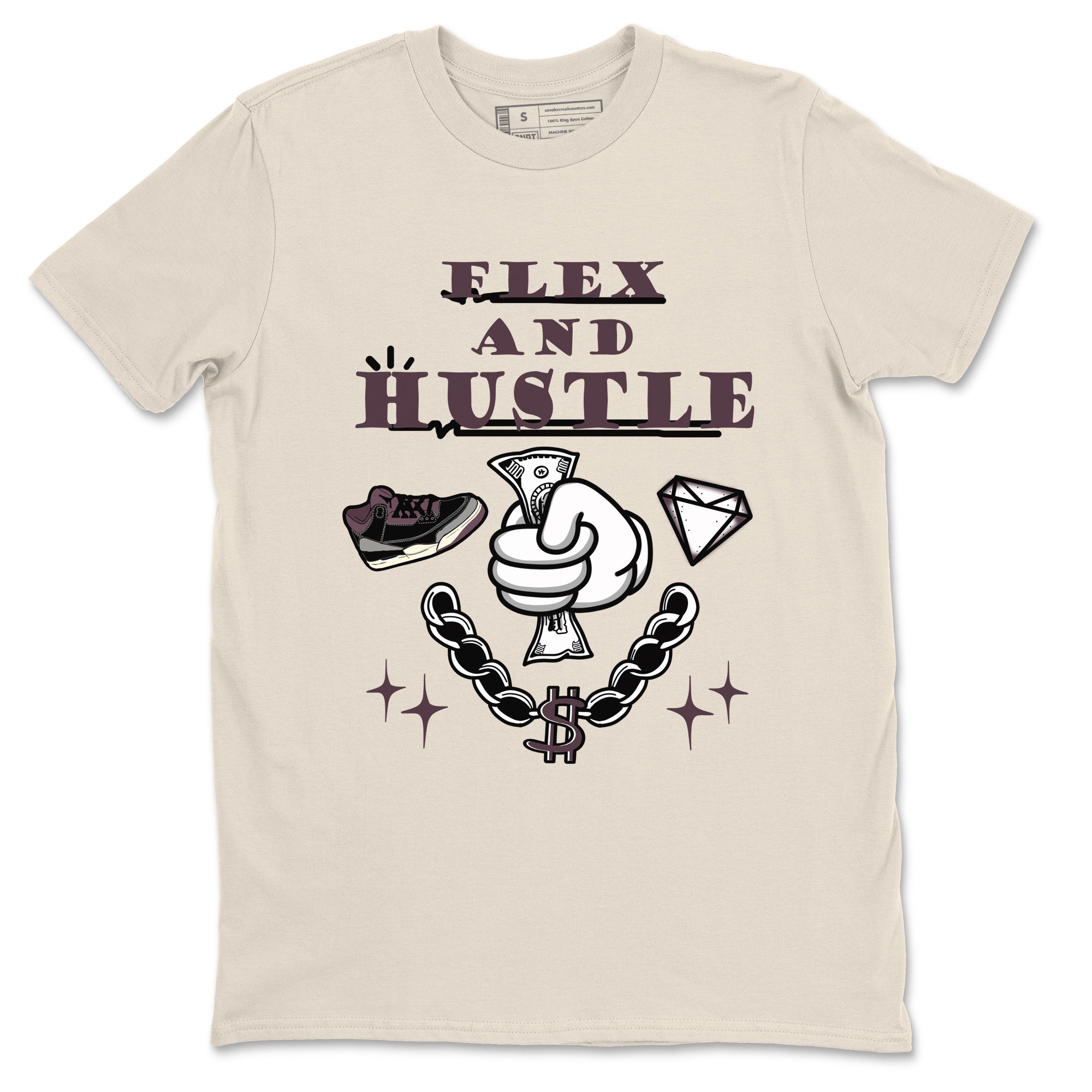 Flex And Hustle snkmatch Tees - Air Jordan 3 A Ma Maniere x Black