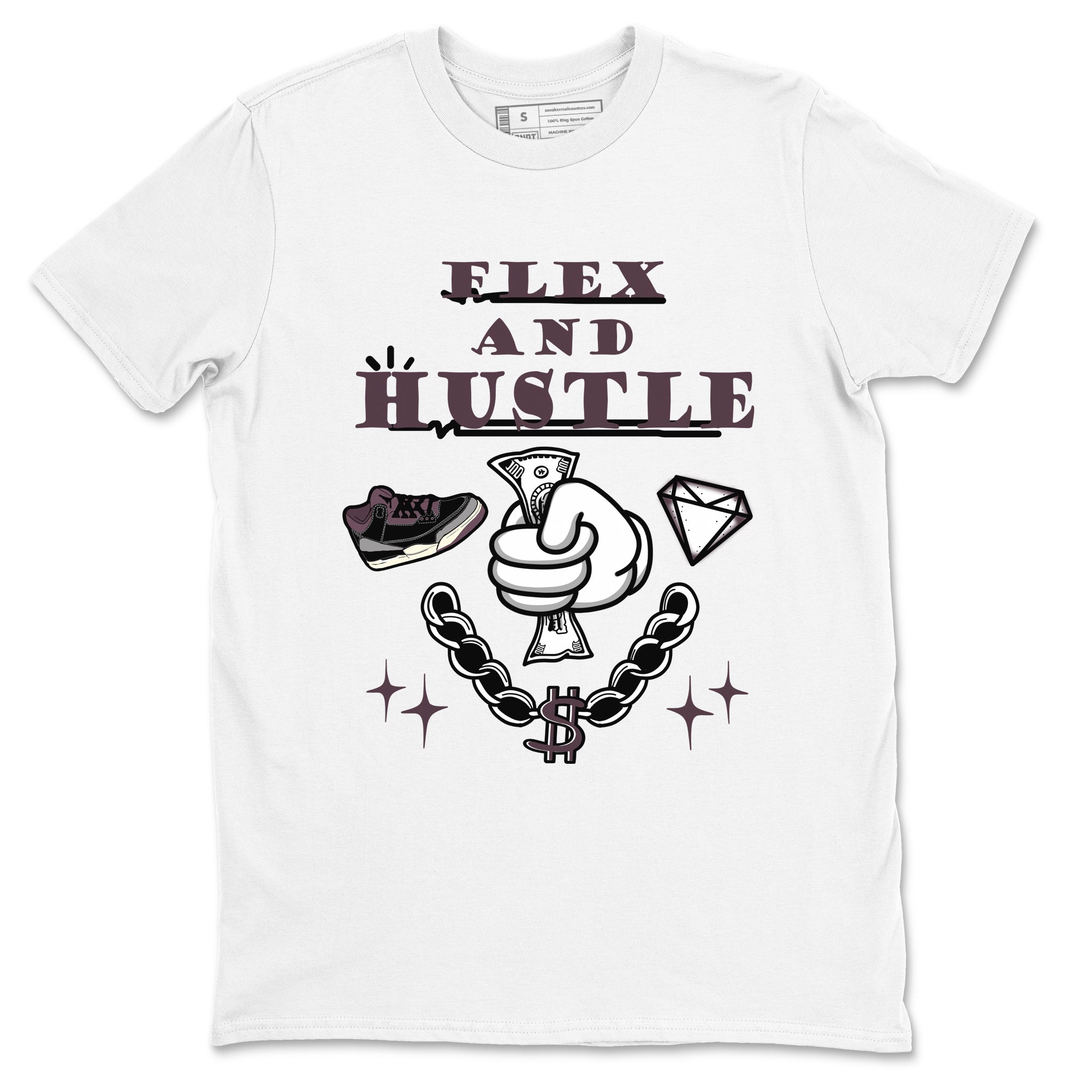 Flex And Hustle snkmatch Tees - Air Jordan 3 A Ma Maniere x Black