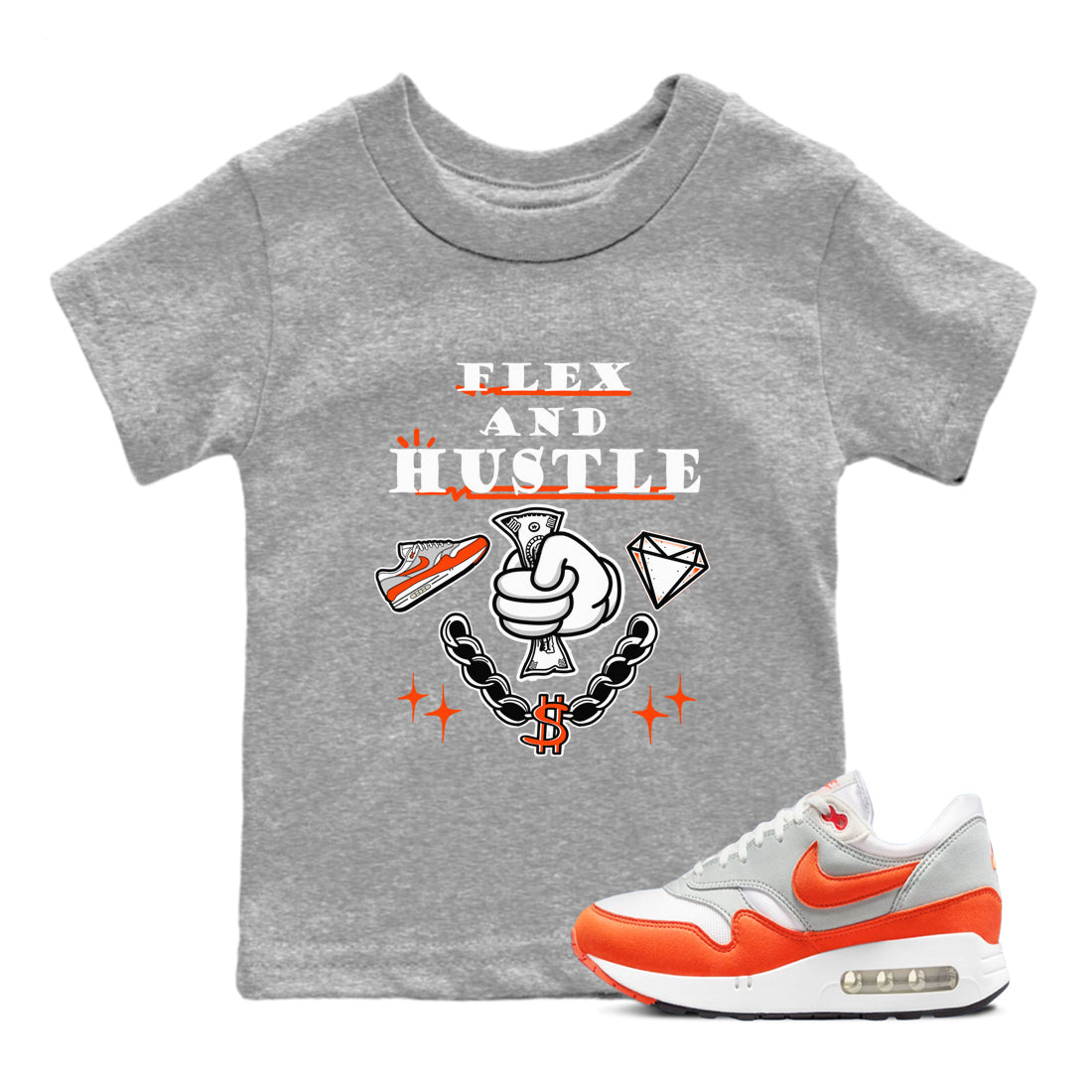 Flex And Hustle snkmatch Tees Kids - Air Max 1 Cosmic Clay
