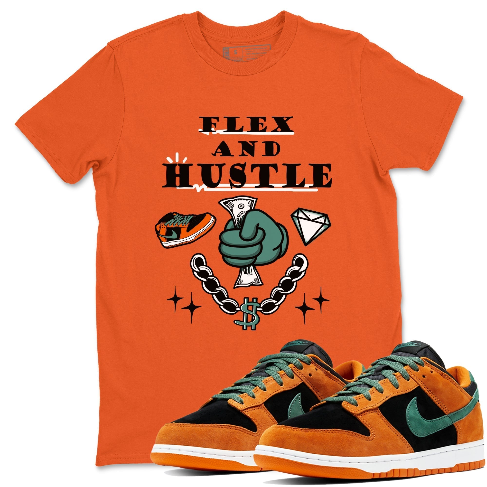 Flex And Hustle snkmatch Tees - Dunk Ceramic