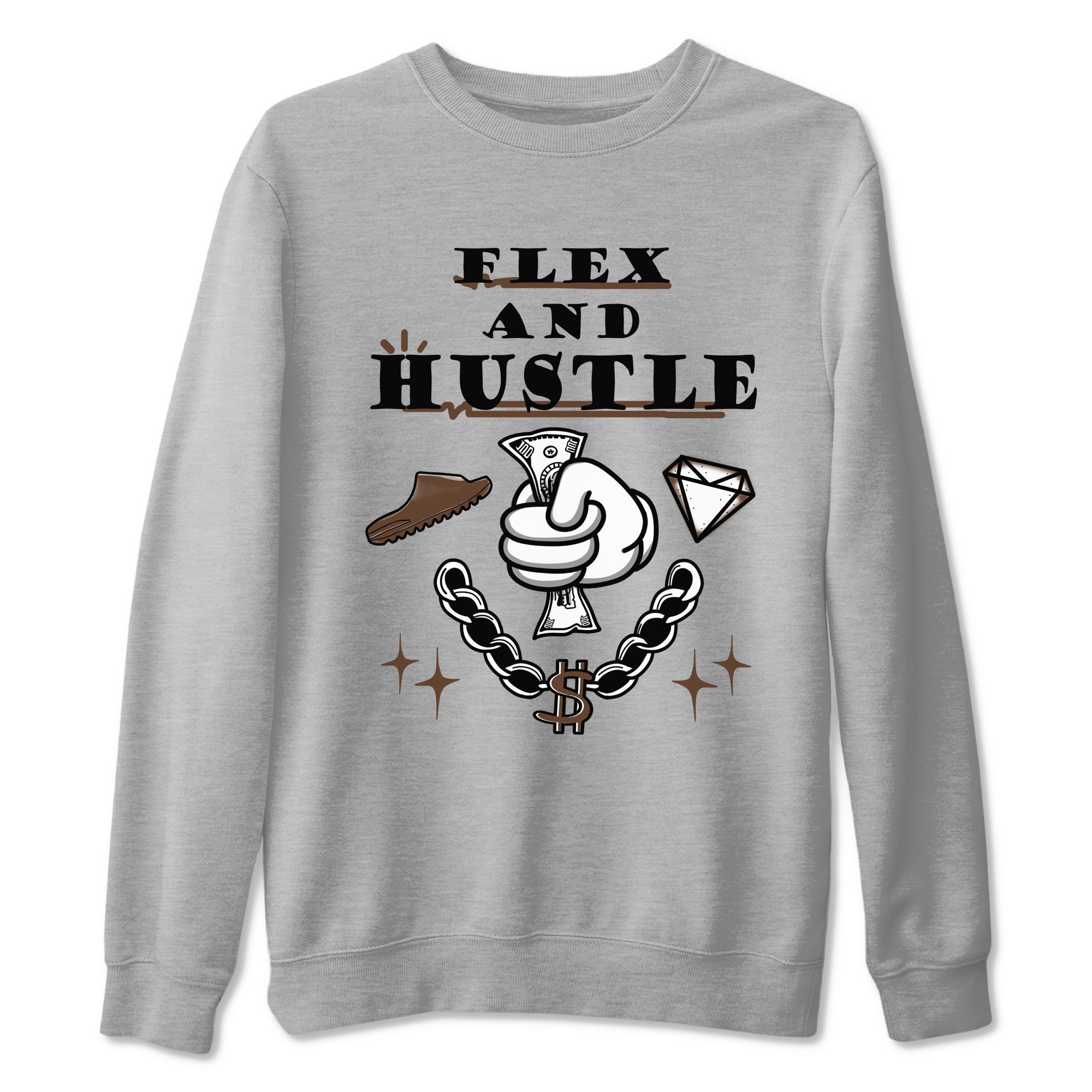 Flex And Hustle snkmatch Tees - Yeezy Slide Flax