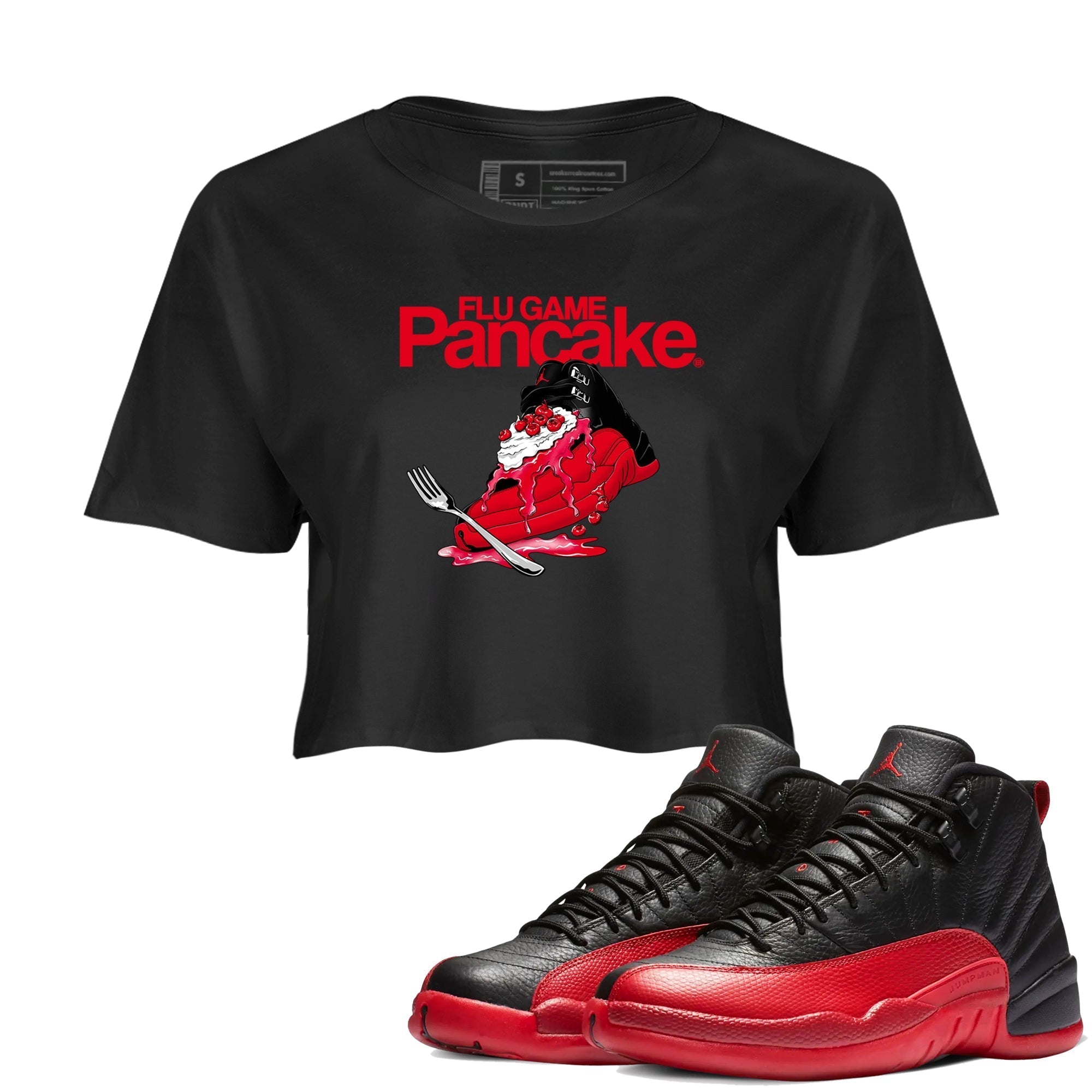 Flu Game Pancake snkmatch Women's Top - Air Jordan 12 Flu Game
