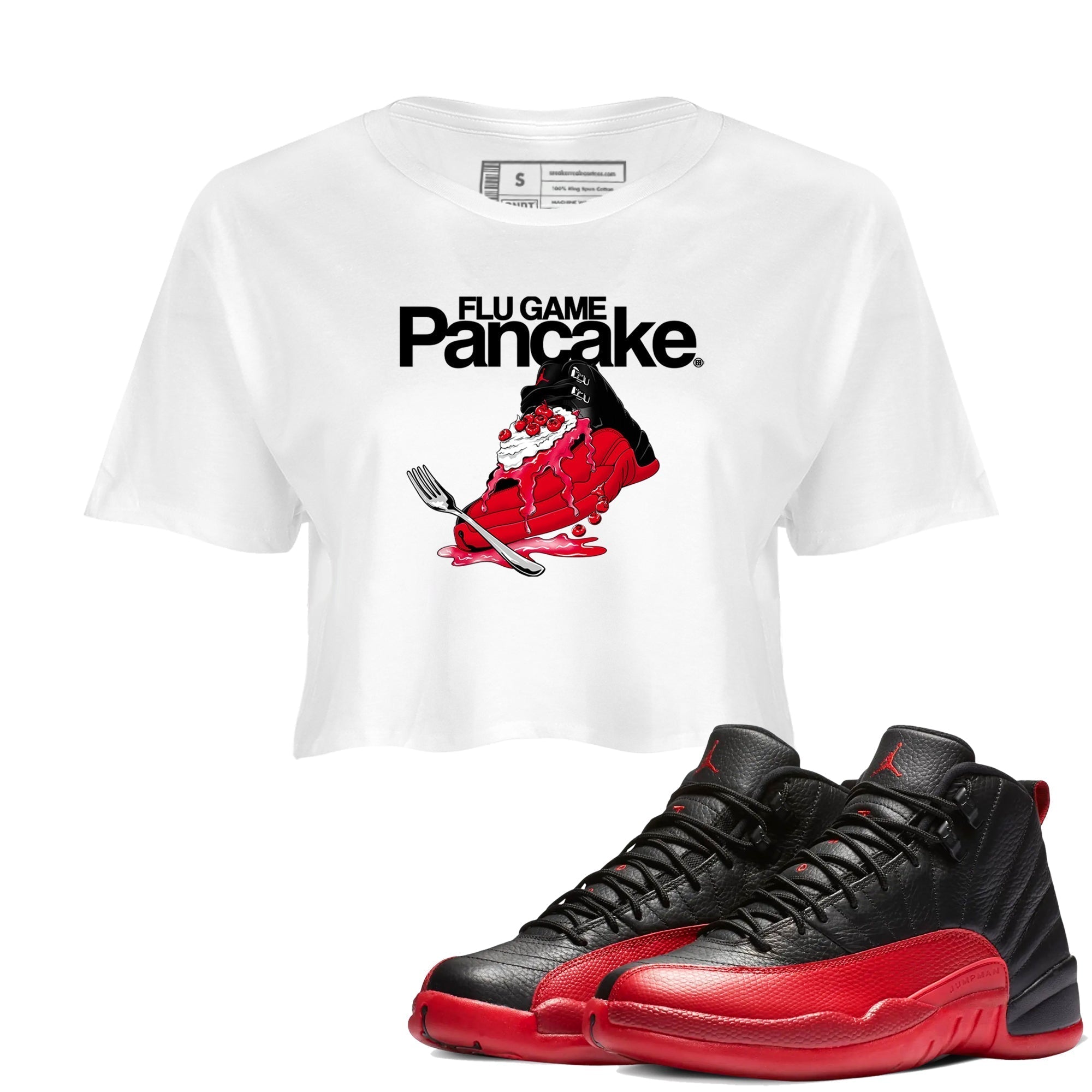 Flu Game Pancake snkmatch Women's Top - Air Jordan 12 Flu Game