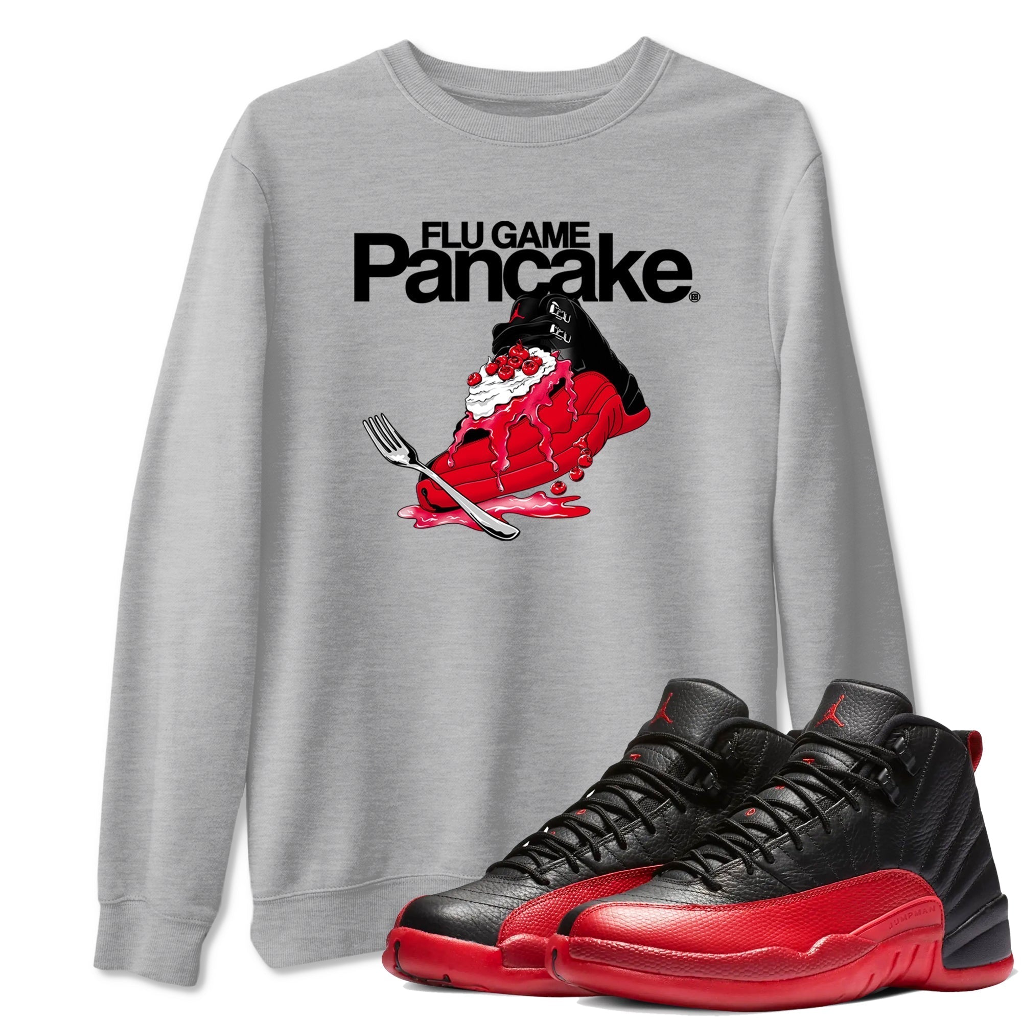 Flu Game Pancake snkmatch Tees - Air Jordan 12 Flu Game