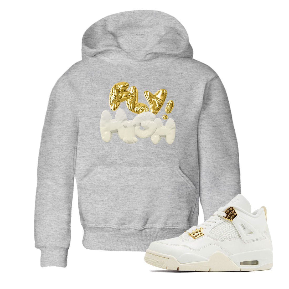 Fly High snkmatch Tees Kids - Air Jordan 4 Sail 2024