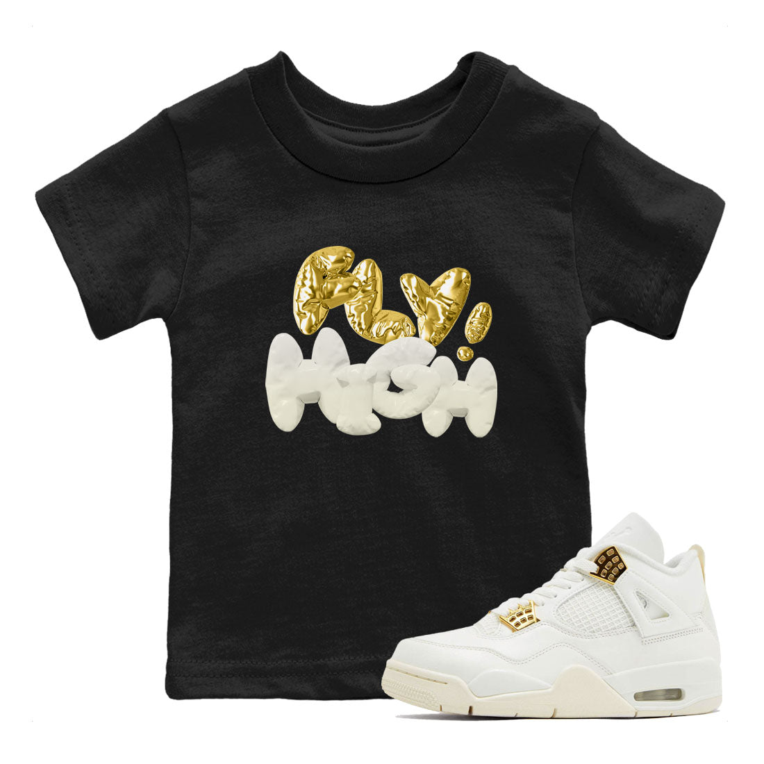 Fly High snkmatch Tees Kids - Air Jordan 4 Sail 2024