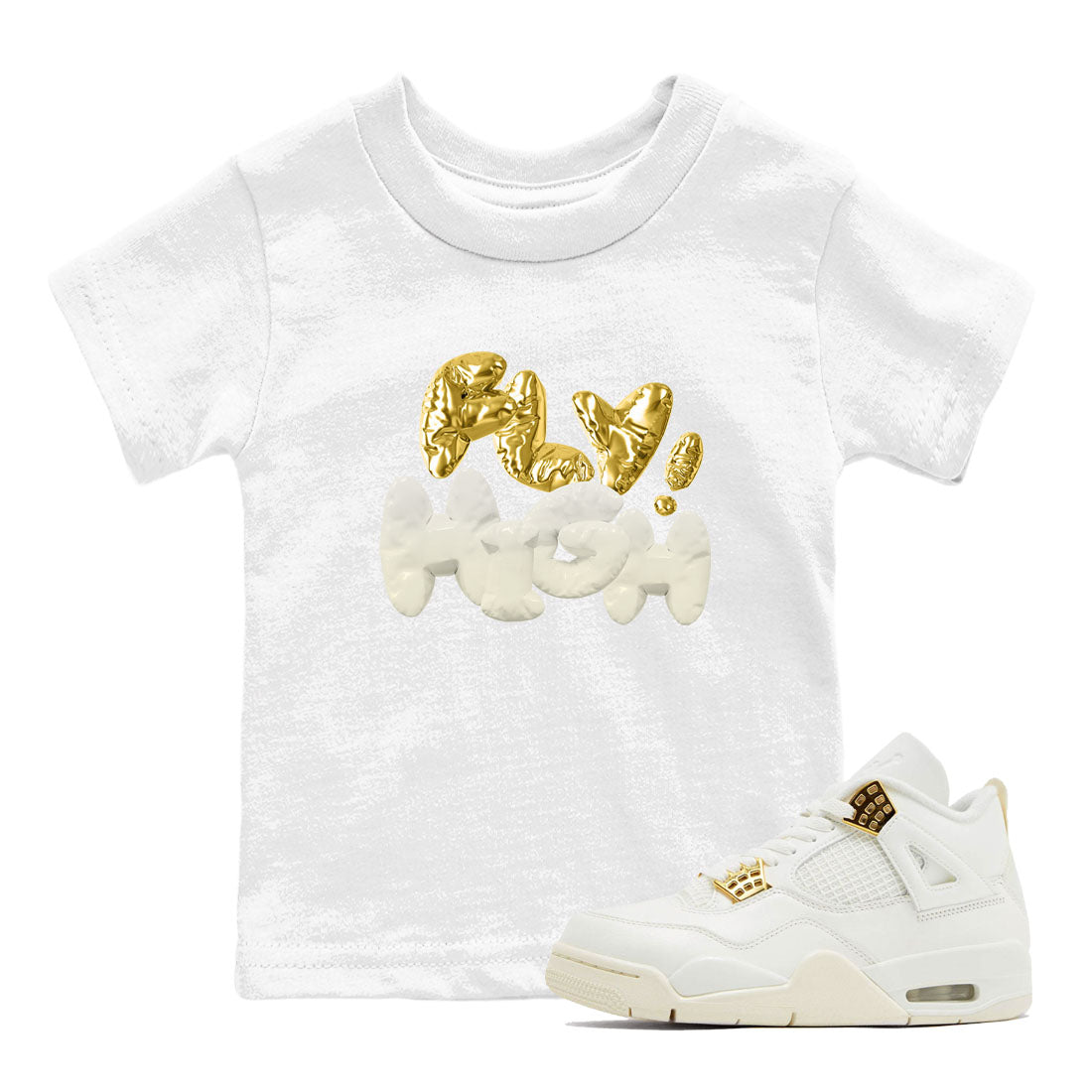 Fly High snkmatch Tees Kids - Air Jordan 4 Sail 2024
