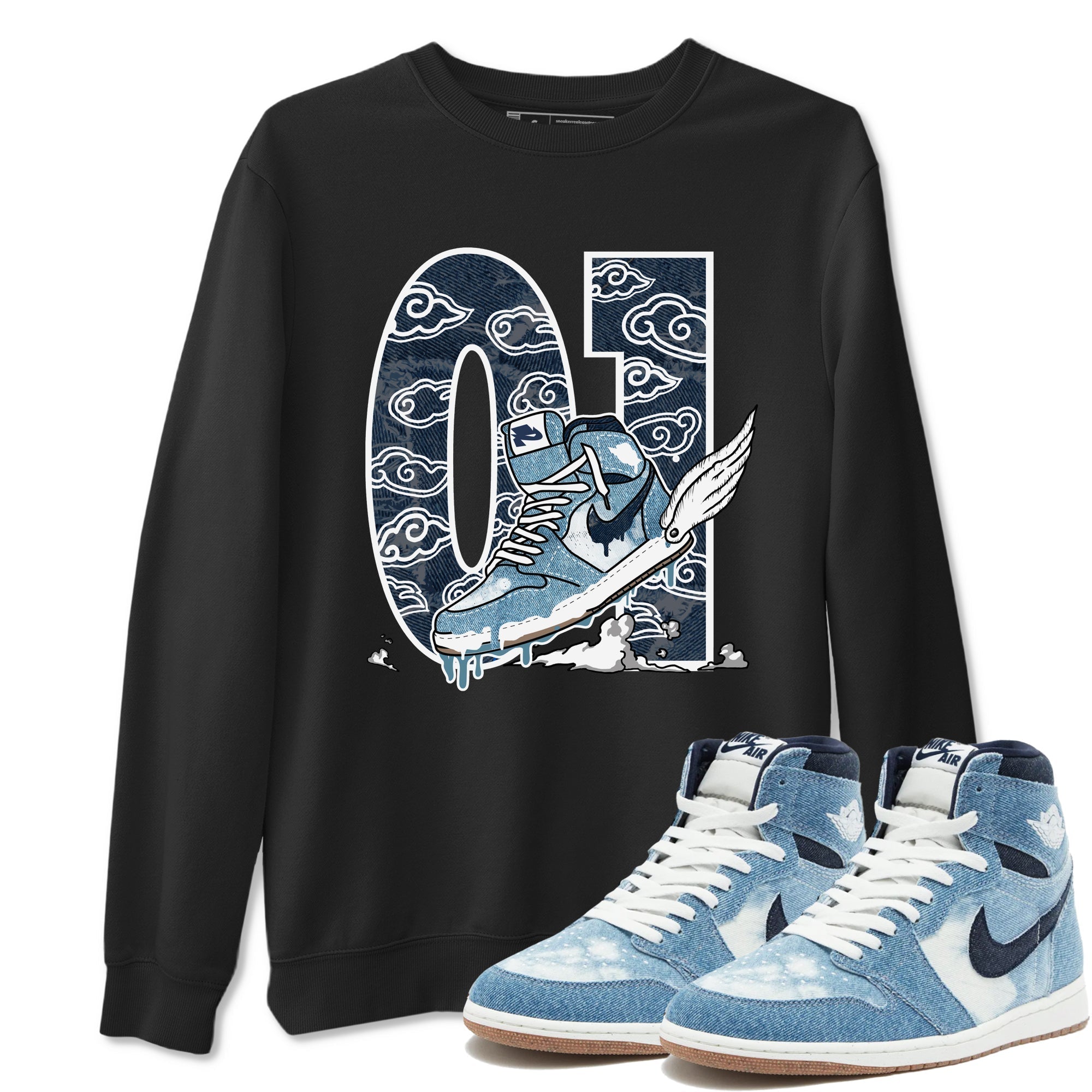 Fly To The Clouds snkmatch Tees - Air Jordan 1 Denim 2024