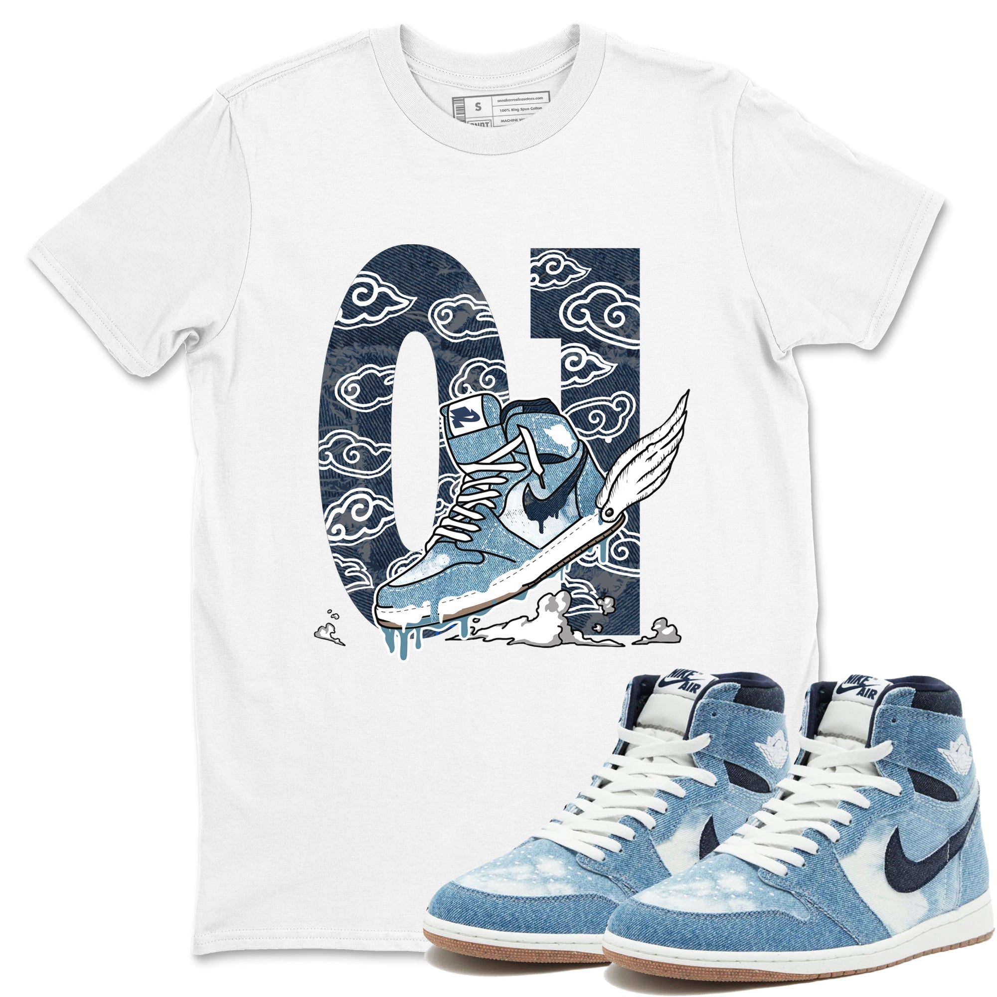 Fly To The Clouds snkmatch Tees - Air Jordan 1 Denim 2024