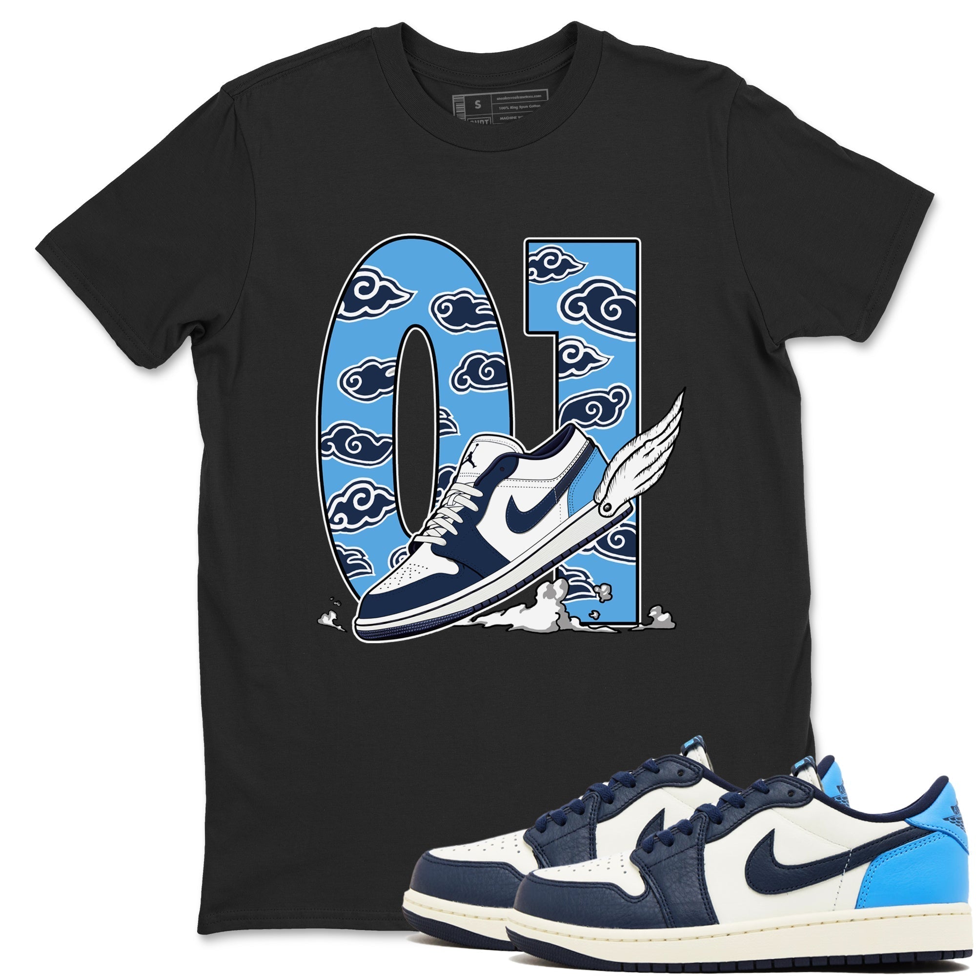 Fly To The Clouds snkmatch Tees - Air Jordan 1 Obsidian