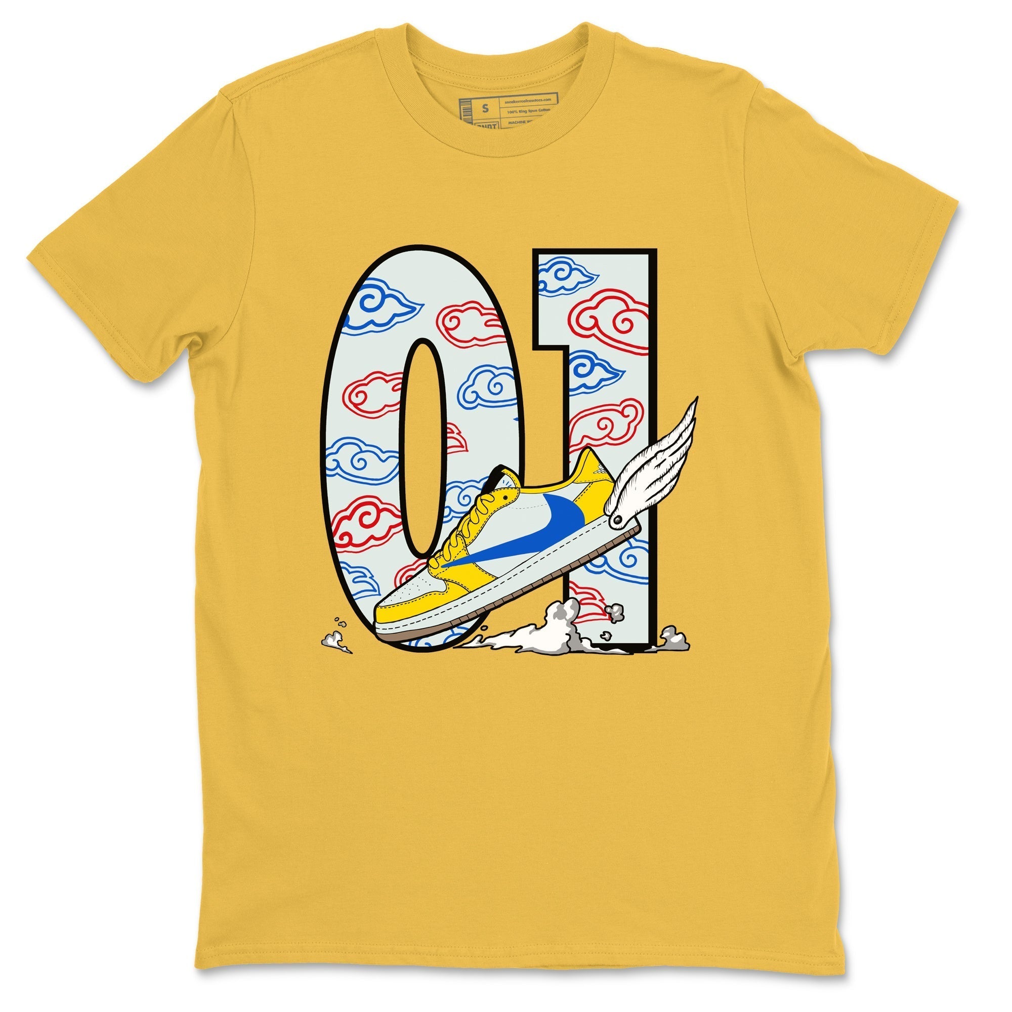 Fly To The Clouds snkmatch Tees - Air Jordan 1 Travis Scott Canary