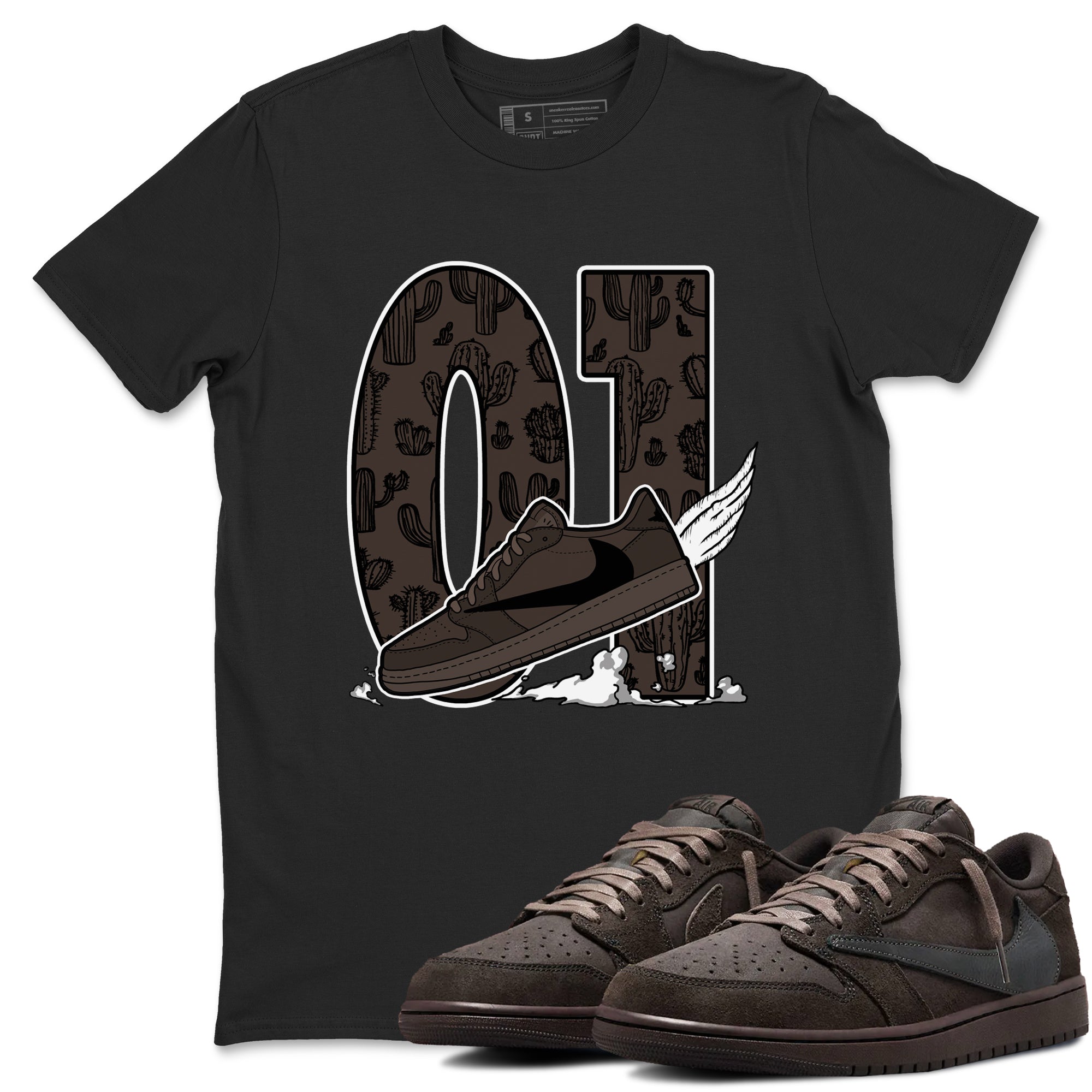 Fly To The Clouds snkmatch Tees - Air Jordan 1 Travis Scott Velvet Brown