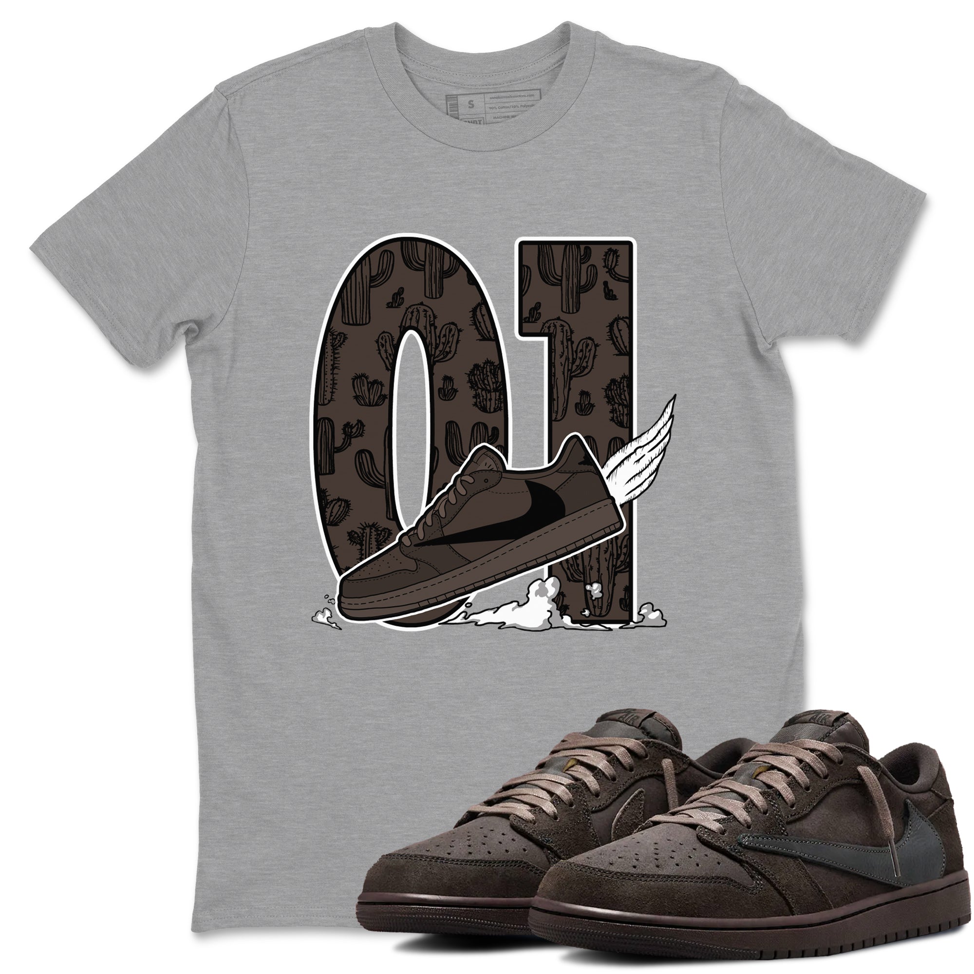 Fly To The Clouds snkmatch Tees - Air Jordan 1 Travis Scott Velvet Brown