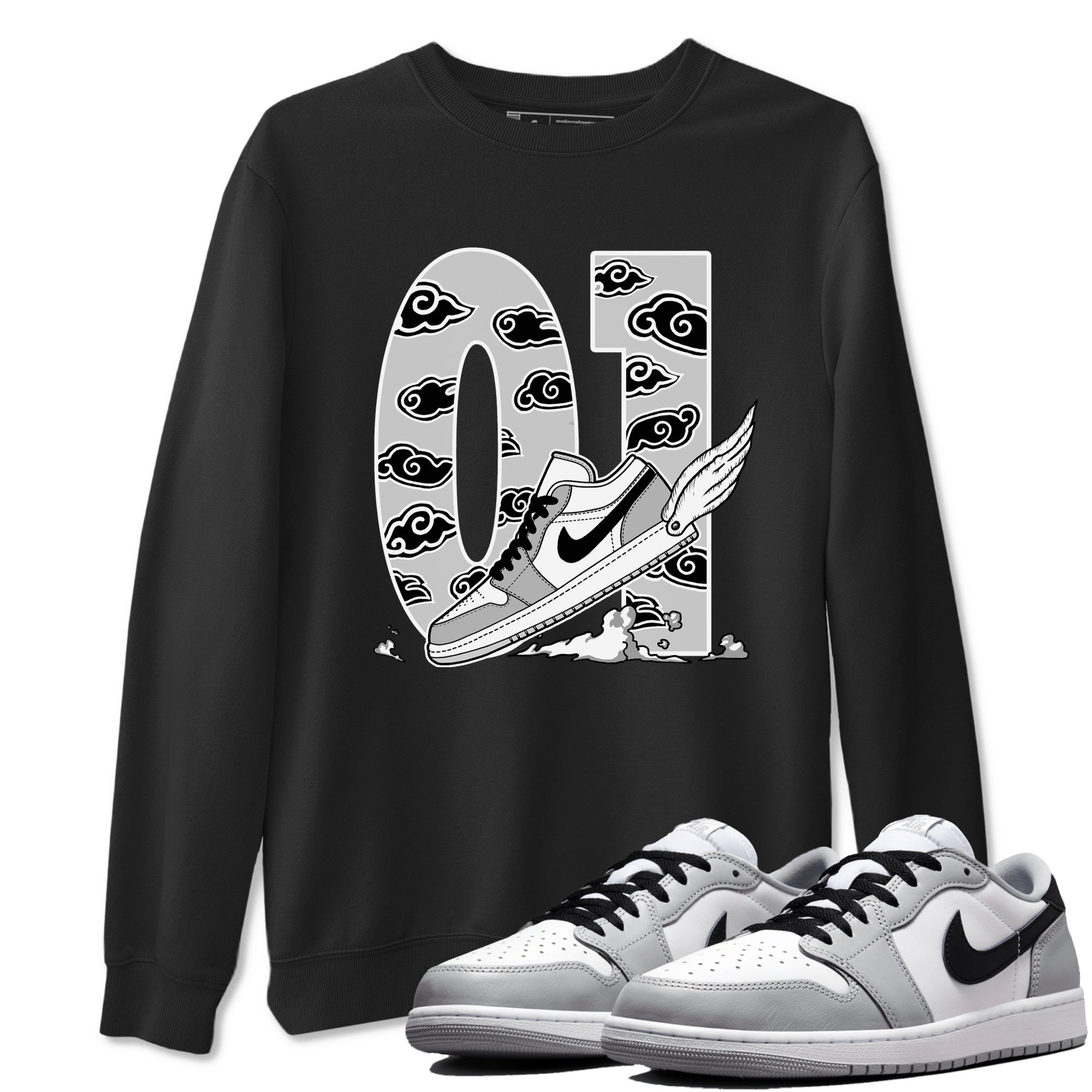 Fly To The Clouds snkmatch Tees - Air Jordan 1 Wolf Grey