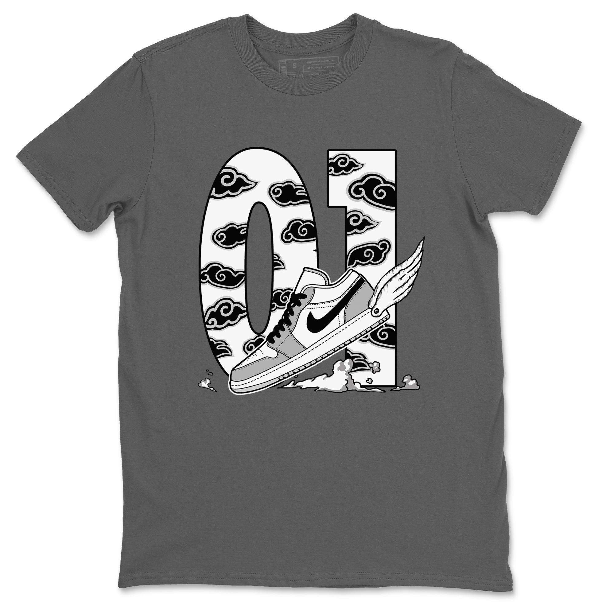 Fly To The Clouds snkmatch Tees - Air Jordan 1 Wolf Grey