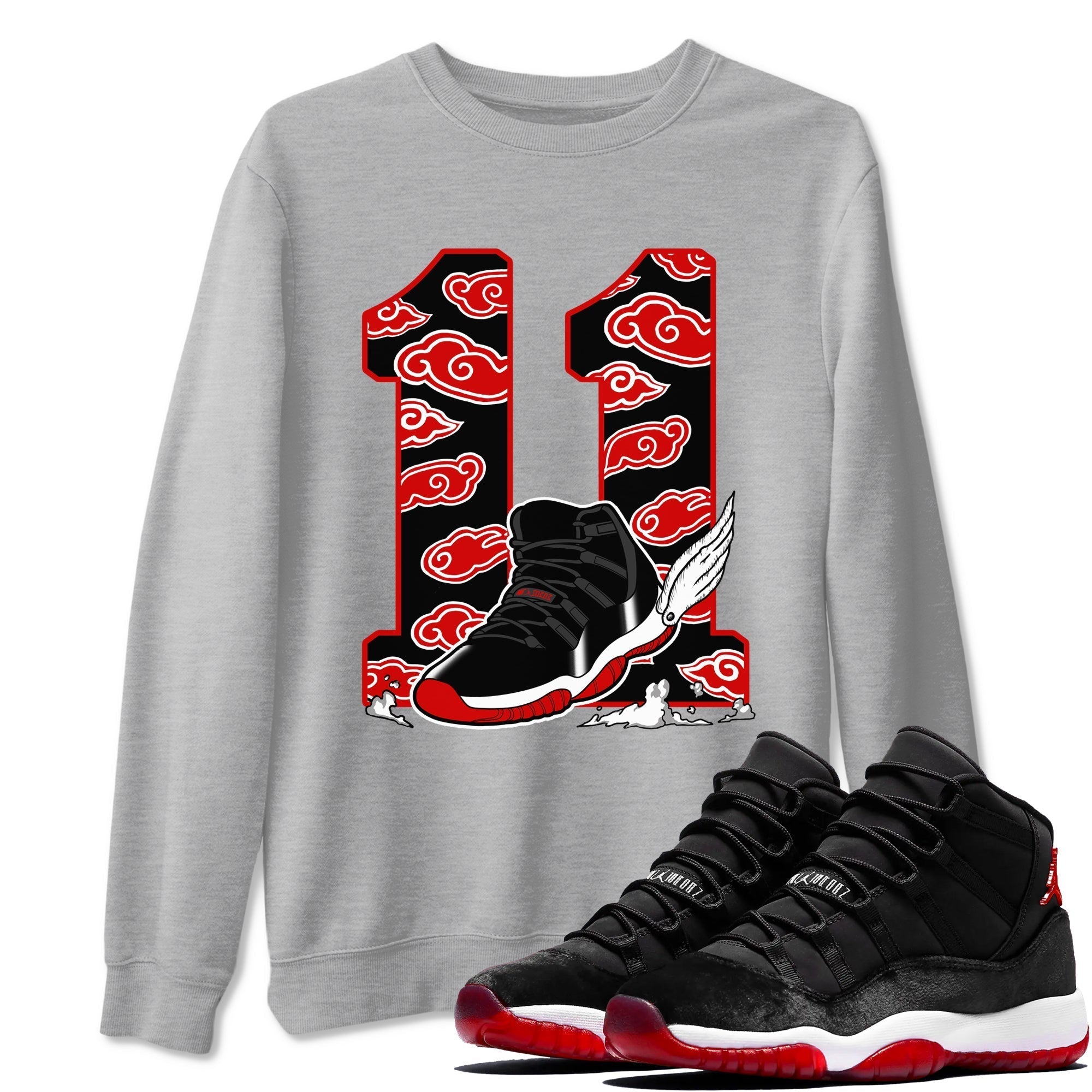 Fly To The Clouds snkmatch Tees - Air Jordan 11 Bred Velvet
