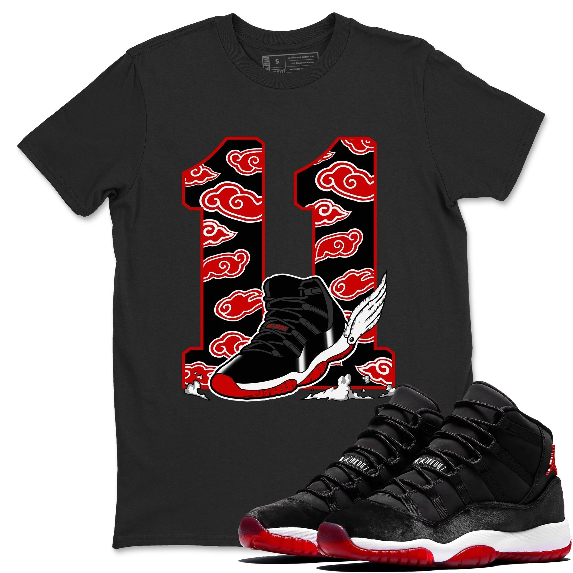 Fly To The Clouds snkmatch Tees - Air Jordan 11 Bred Velvet